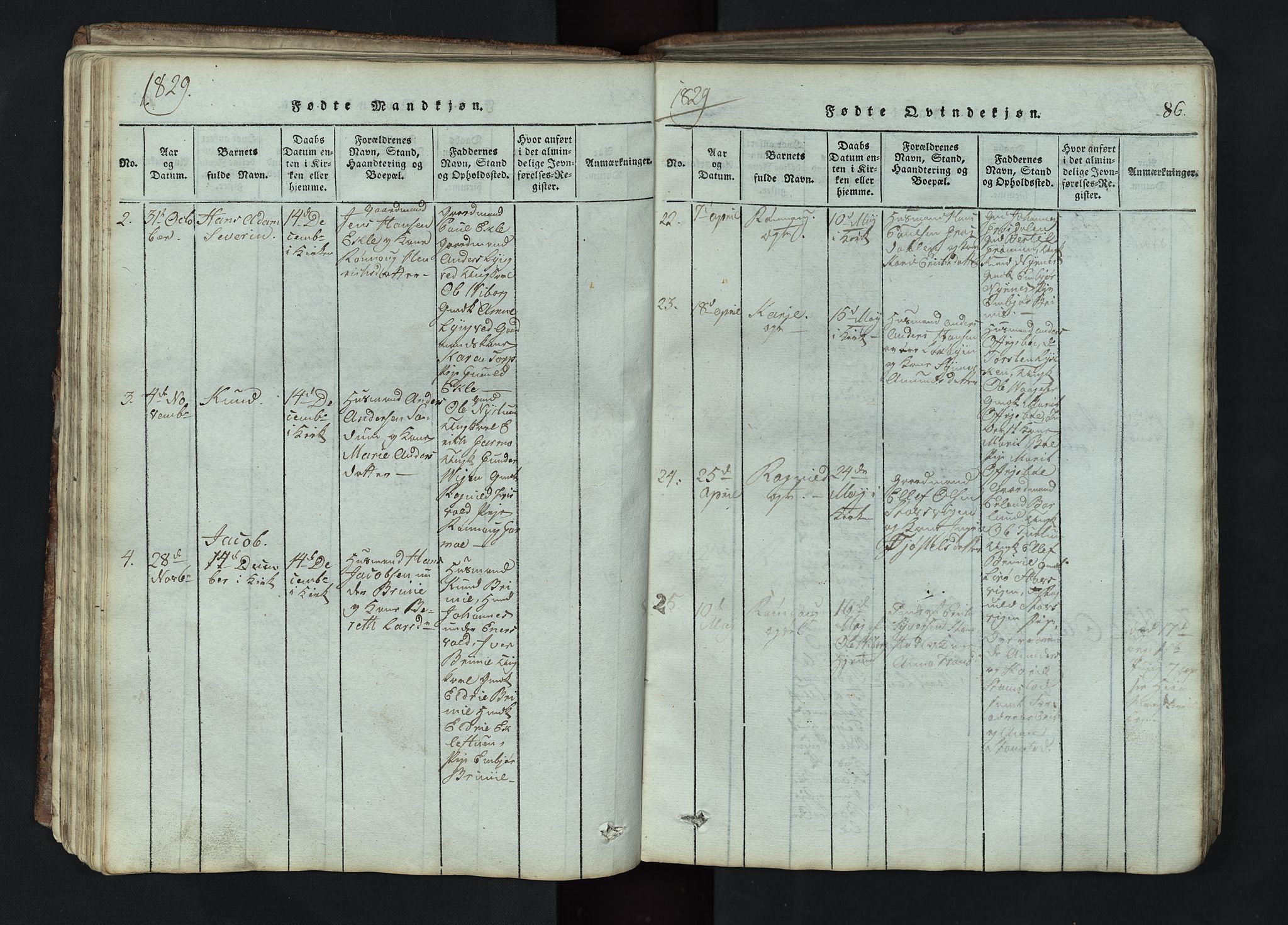 Lom prestekontor, AV/SAH-PREST-070/L/L0002: Parish register (copy) no. 2, 1815-1844, p. 86