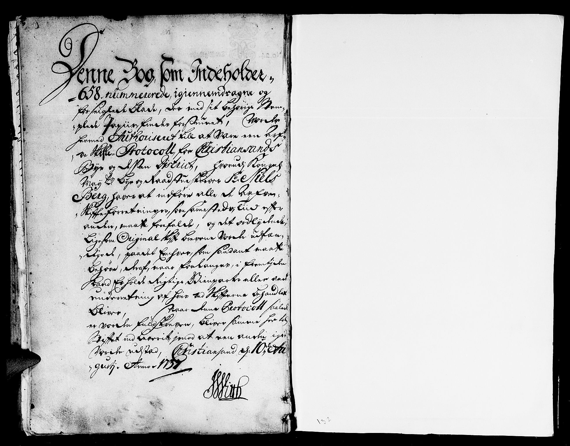 Kristiansand byrett, AV/SAK-1223-0001/H/Hc/L0006: Skifteprotokoll nr. 4, 1735-1743, p. 658b-659a