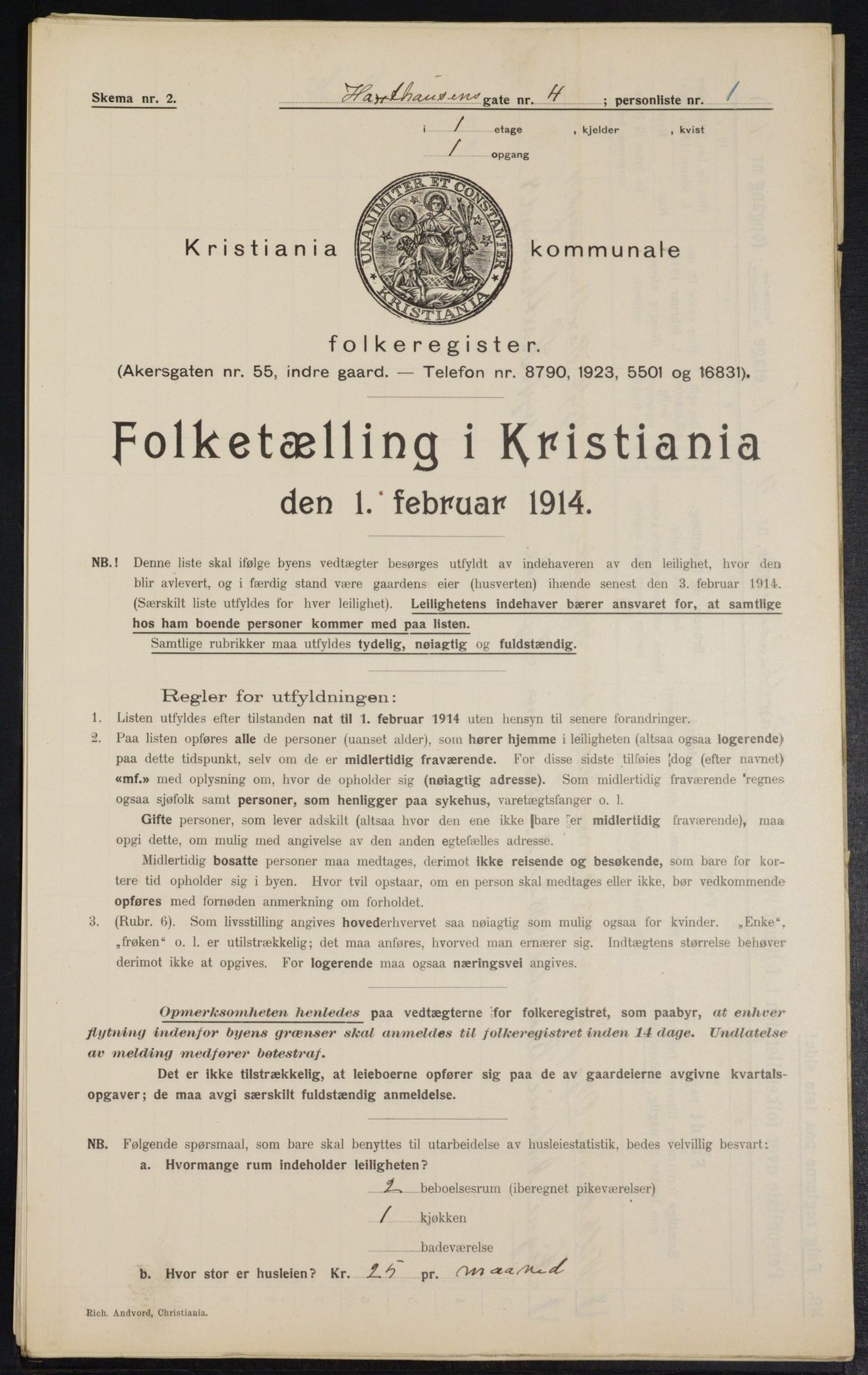 OBA, Municipal Census 1914 for Kristiania, 1914, p. 35599