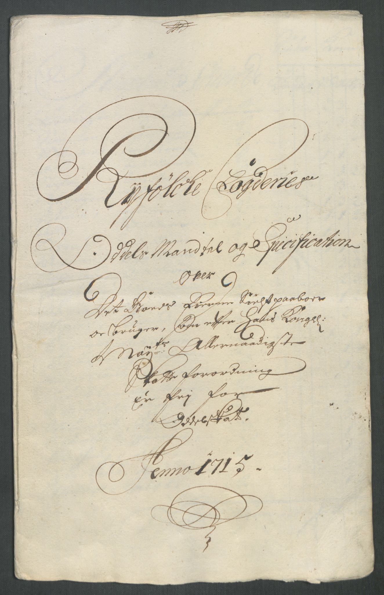 Rentekammeret inntil 1814, Reviderte regnskaper, Fogderegnskap, RA/EA-4092/R47/L2868: Fogderegnskap Ryfylke, 1715, p. 335