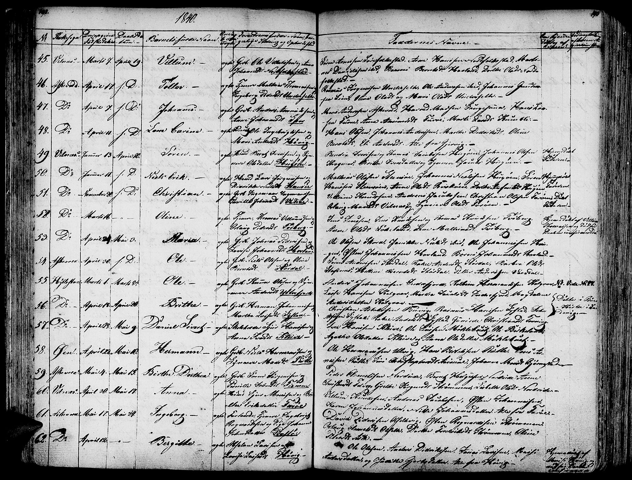 Askvoll sokneprestembete, SAB/A-79501/H/Haa/Haaa/L0010: Parish register (official) no. A 10, 1821-1844, p. 192-193