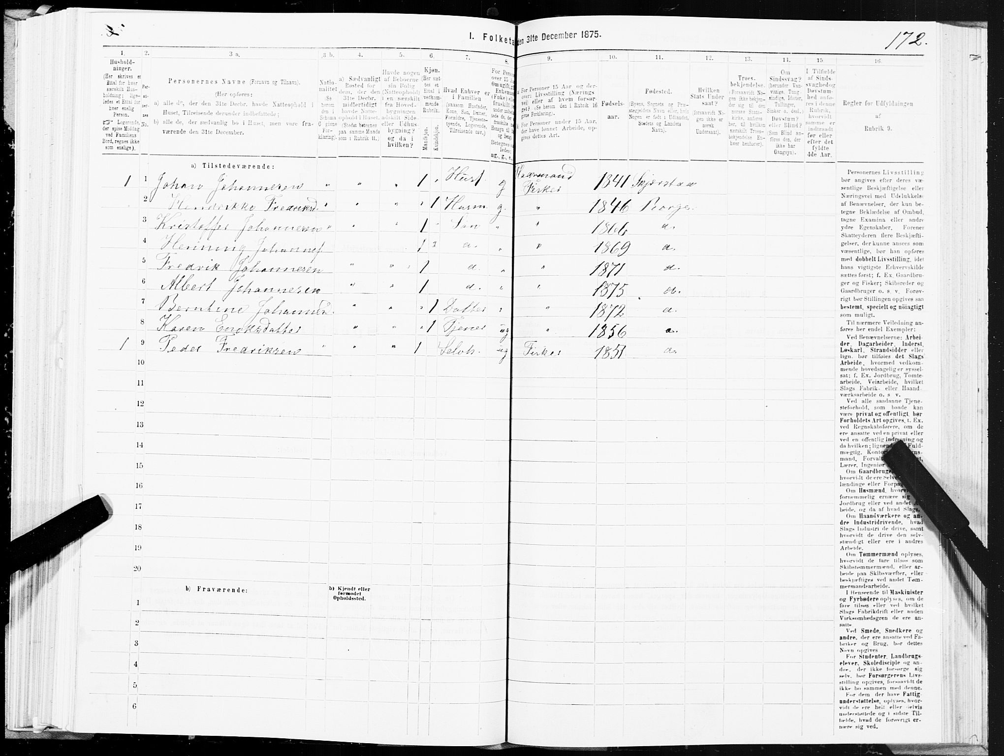 SAT, 1875 census for 1862P Borge, 1875, p. 3172