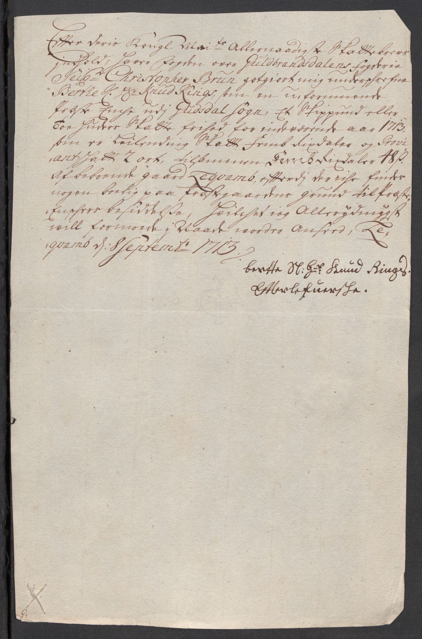 Rentekammeret inntil 1814, Reviderte regnskaper, Fogderegnskap, AV/RA-EA-4092/R17/L1182: Fogderegnskap Gudbrandsdal, 1713, p. 458