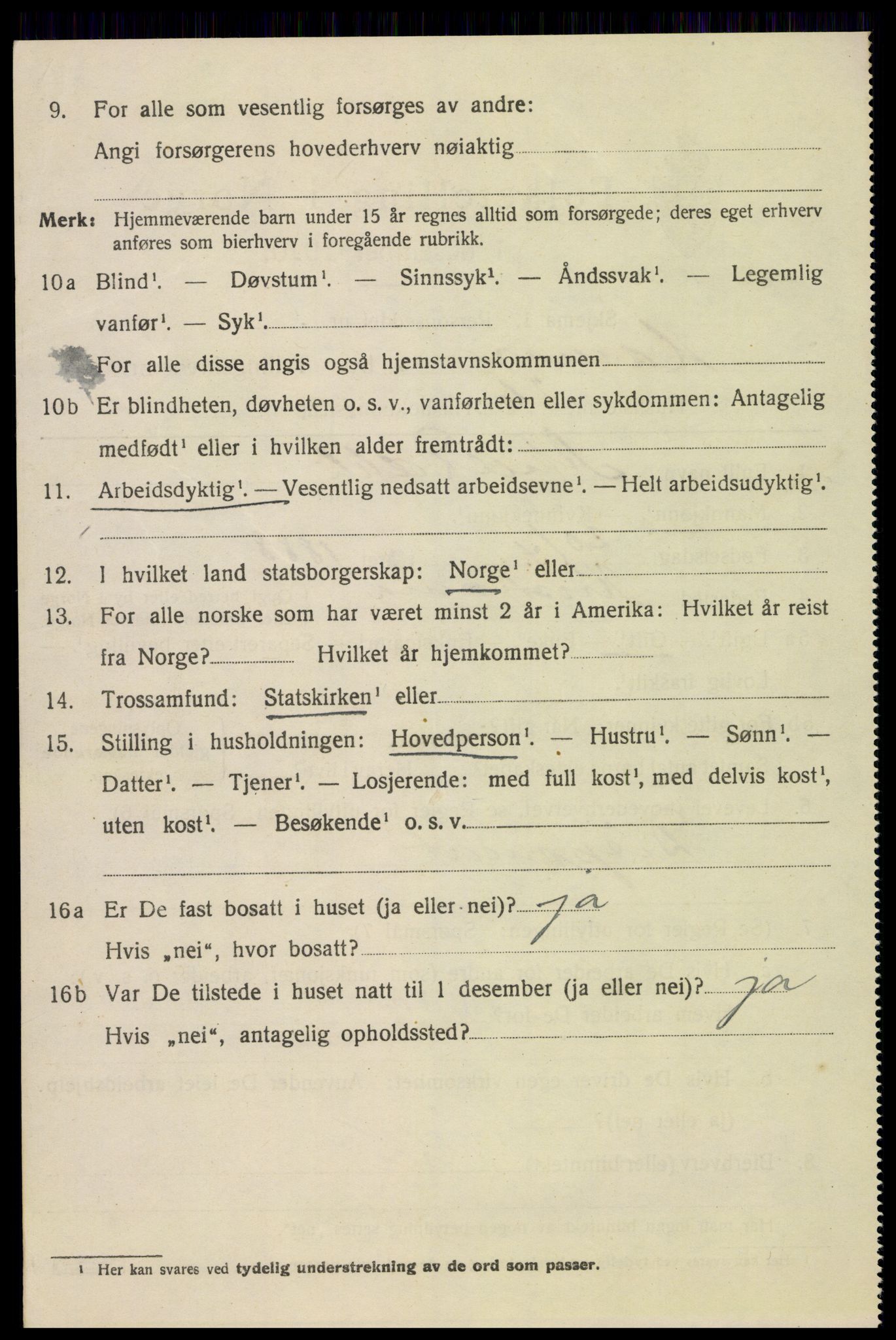 SAH, 1920 census for Hamar, 1920, p. 9060