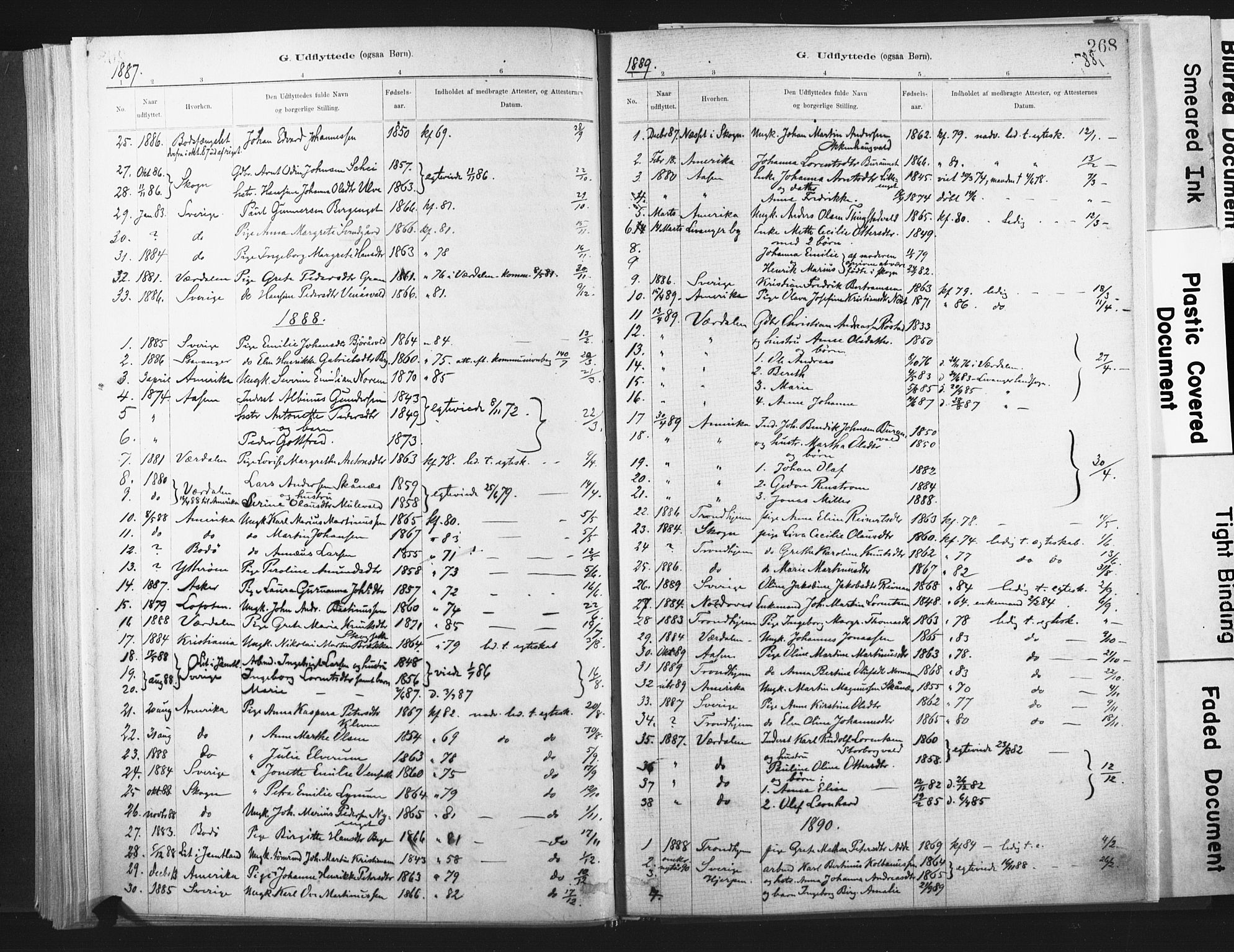 Ministerialprotokoller, klokkerbøker og fødselsregistre - Nord-Trøndelag, SAT/A-1458/721/L0207: Parish register (official) no. 721A02, 1880-1911, p. 268