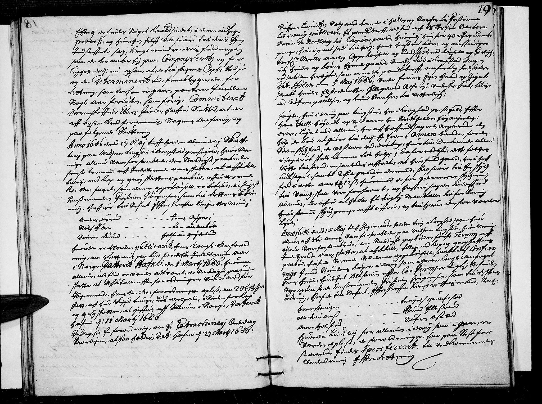 Follo sorenskriveri, AV/SAO-A-10274/F/Fb/Fba/L0021: Tingbok, 1686-1687, p. 18b-19a