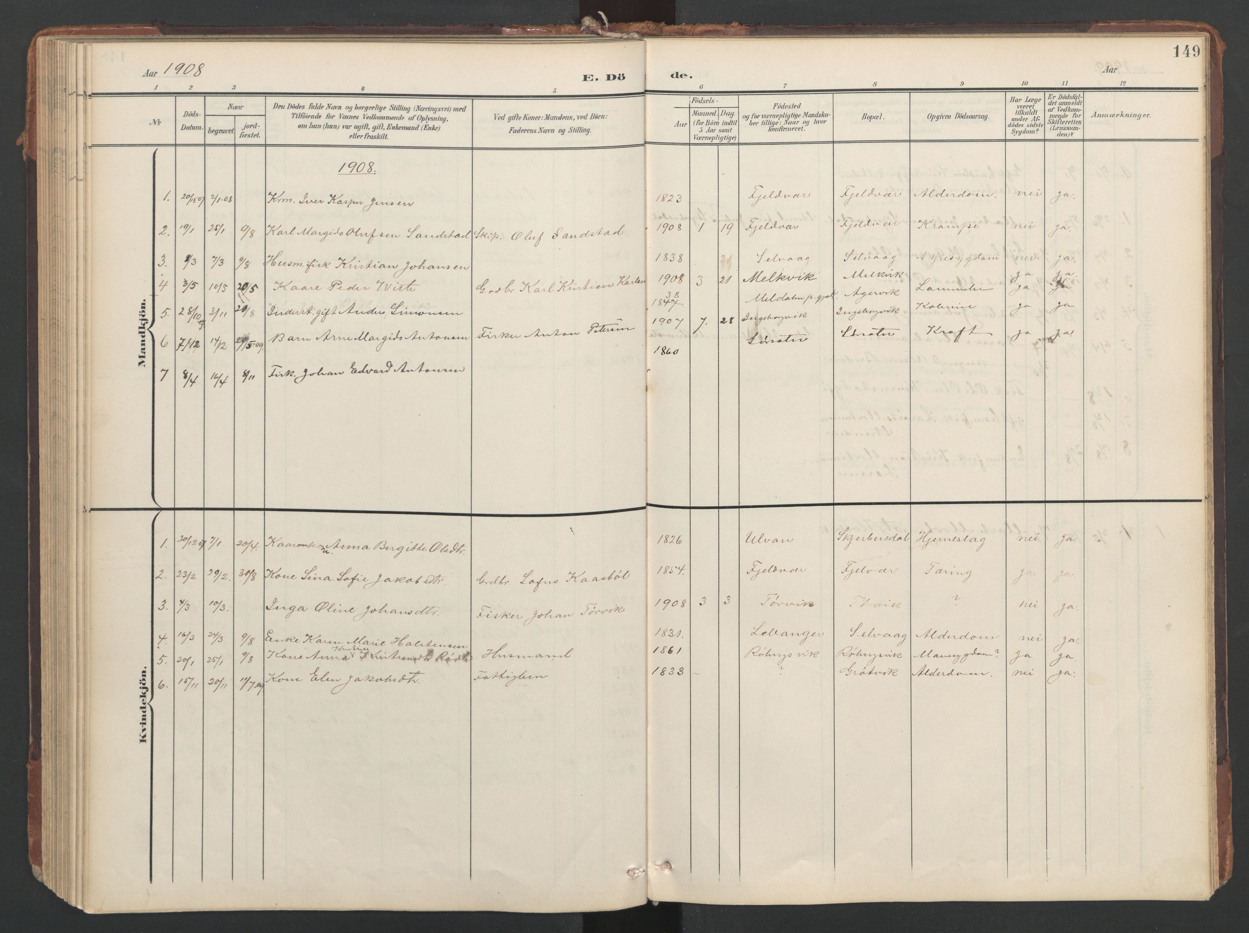 Ministerialprotokoller, klokkerbøker og fødselsregistre - Sør-Trøndelag, SAT/A-1456/638/L0568: Parish register (official) no. 638A01, 1901-1916, p. 149