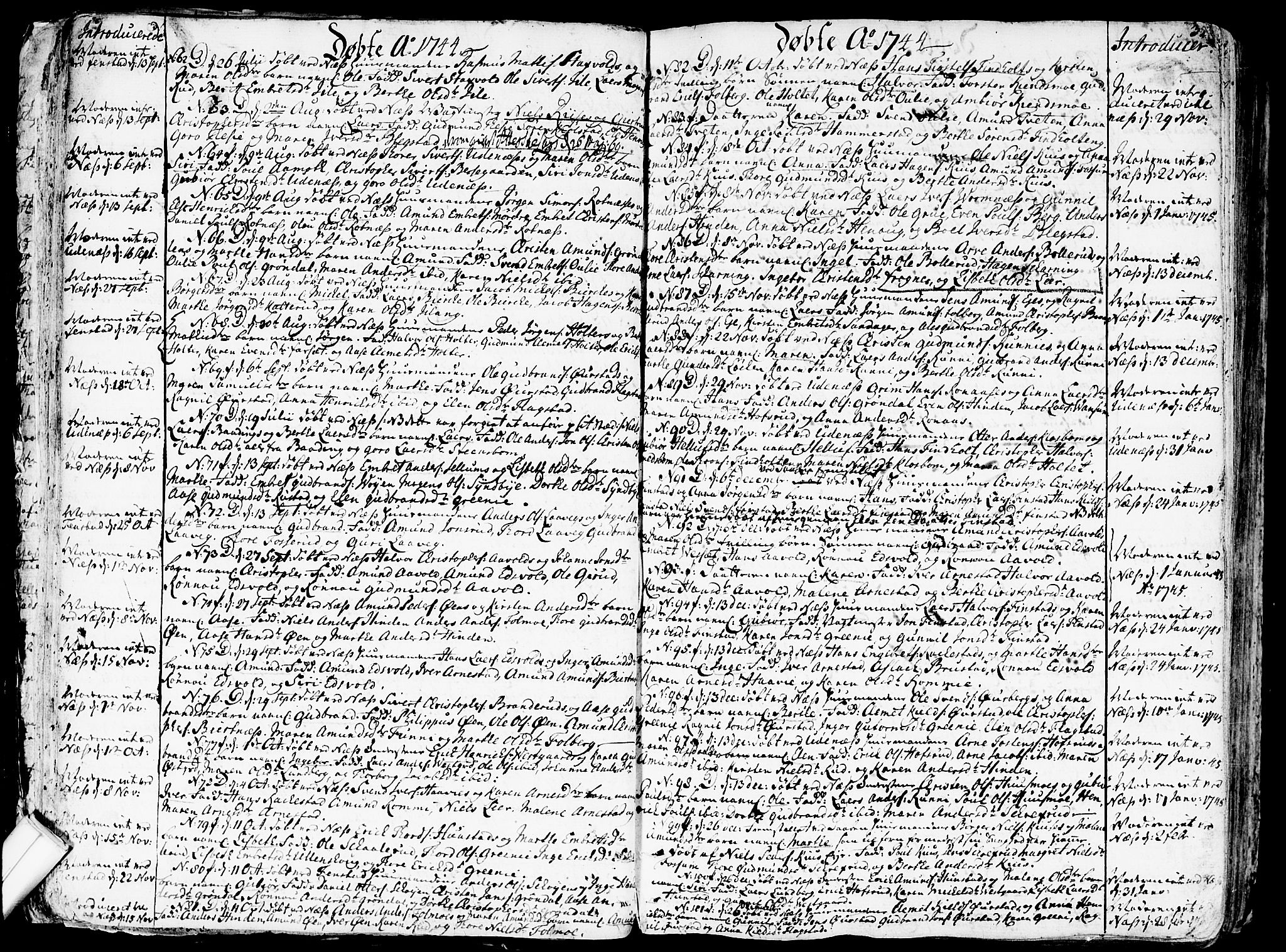 Nes prestekontor Kirkebøker, SAO/A-10410/F/Fa/L0003: Parish register (official) no. I 3, 1734-1781, p. 32