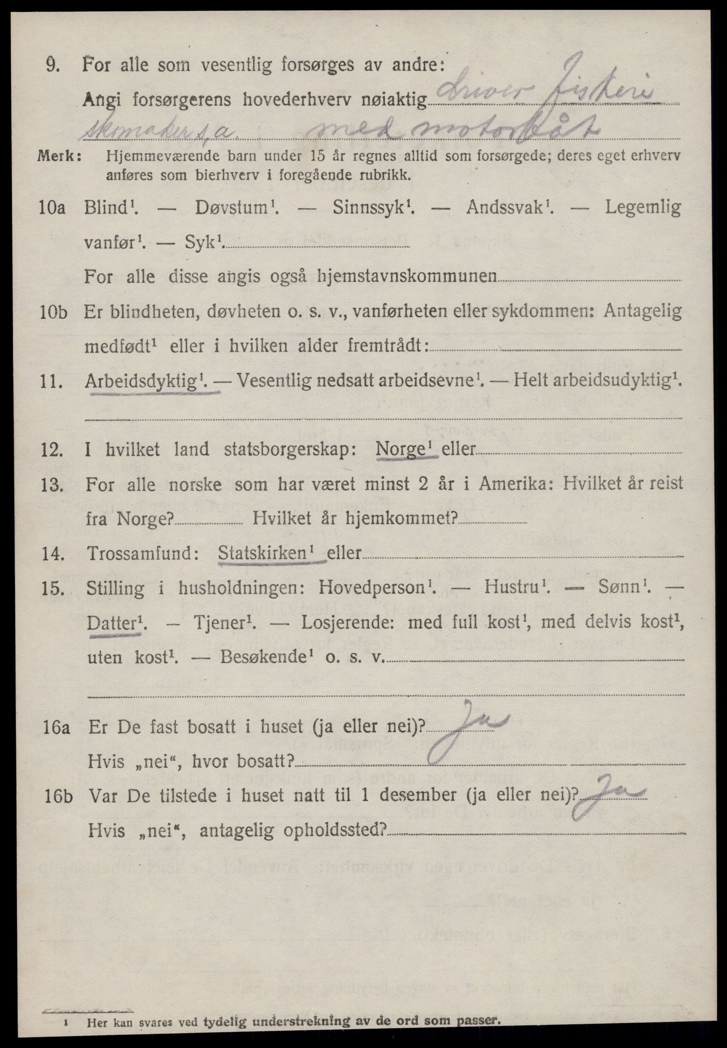 SAT, 1920 census for Aukra, 1920, p. 1718