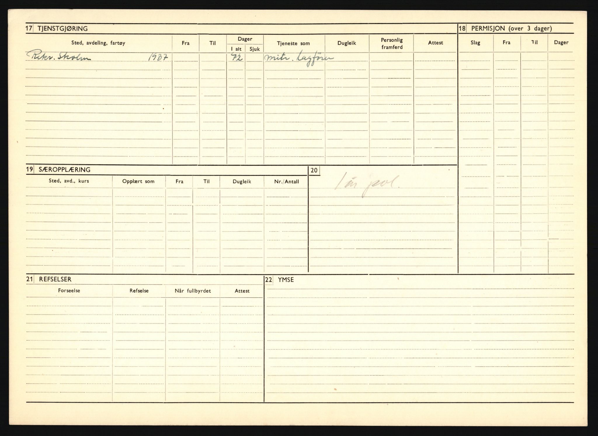 Forsvaret, Troms infanteriregiment nr. 16, AV/RA-RAFA-3146/P/Pa/L0020: Rulleblad for regimentets menige mannskaper, årsklasse 1936, 1936, p. 116