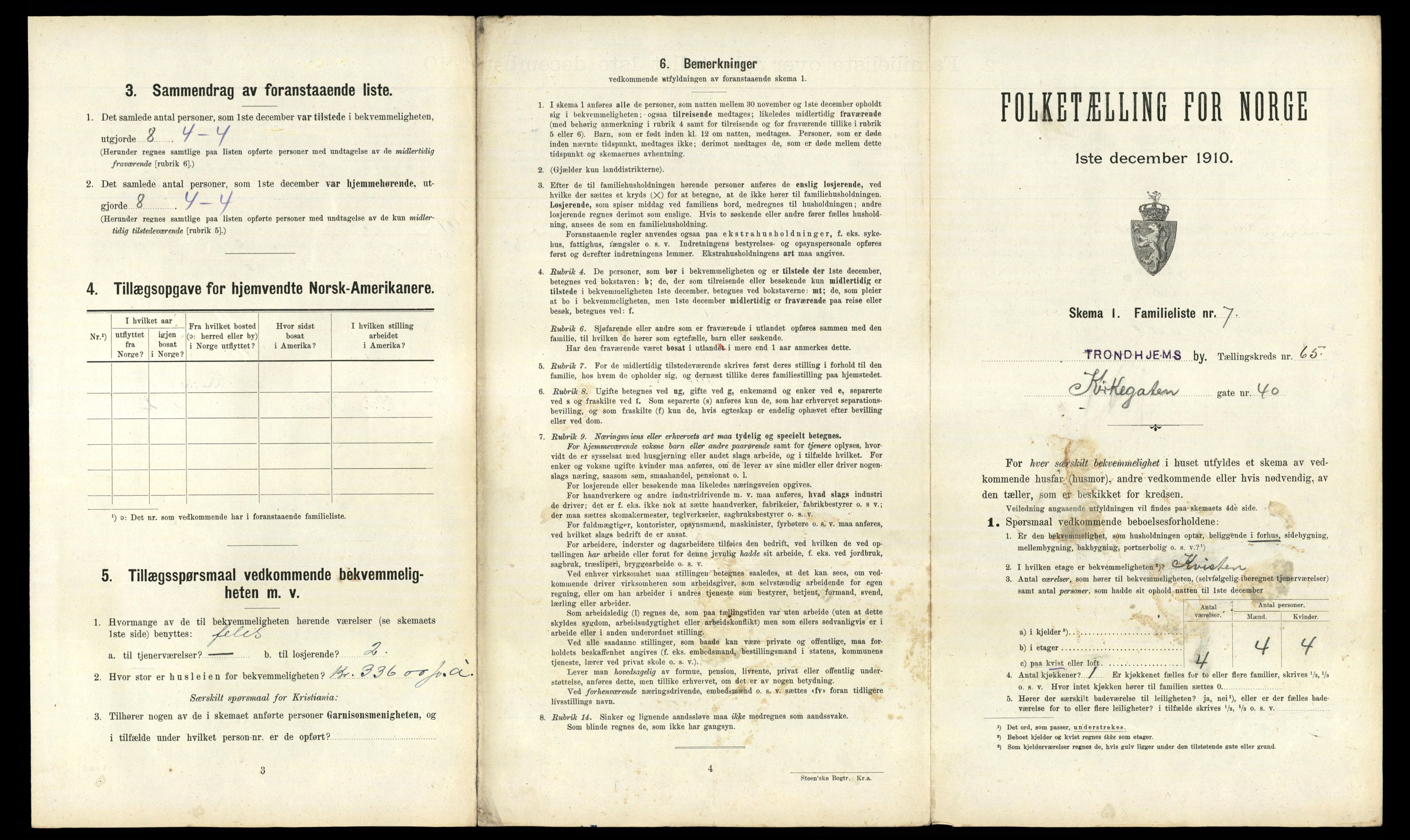 RA, 1910 census for Trondheim, 1910, p. 18245