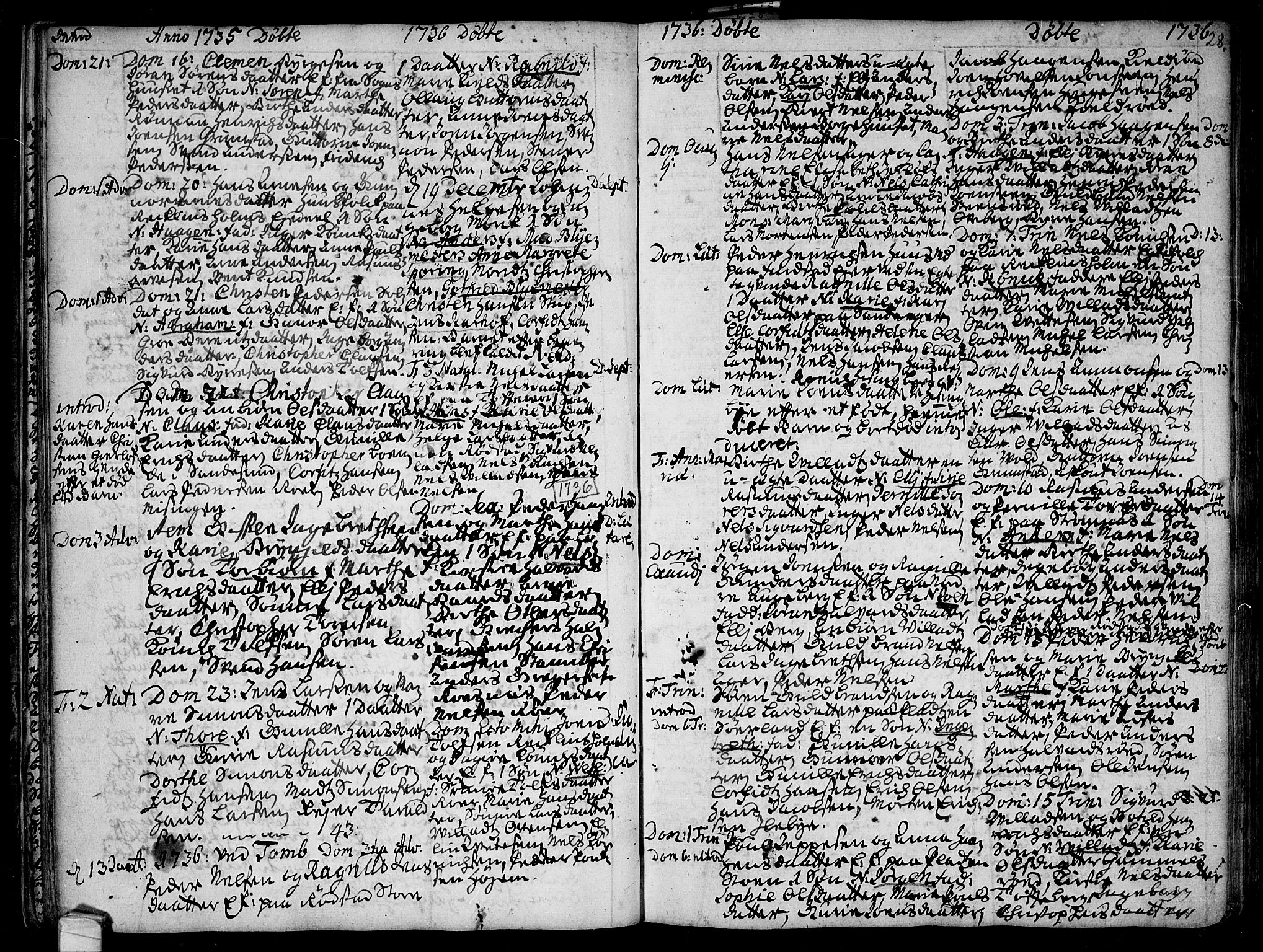 Råde prestekontor kirkebøker, AV/SAO-A-2009/F/Fa/L0001: Parish register (official) no. 1, 1707-1762, p. 28