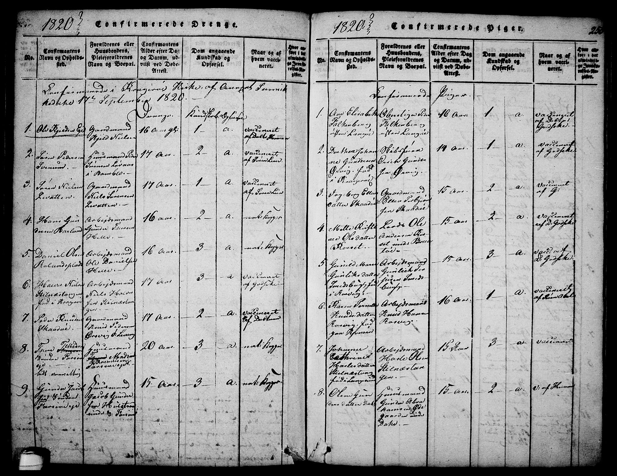 Sannidal kirkebøker, SAKO/A-296/F/Fa/L0004: Parish register (official) no. 4, 1814-1829, p. 255