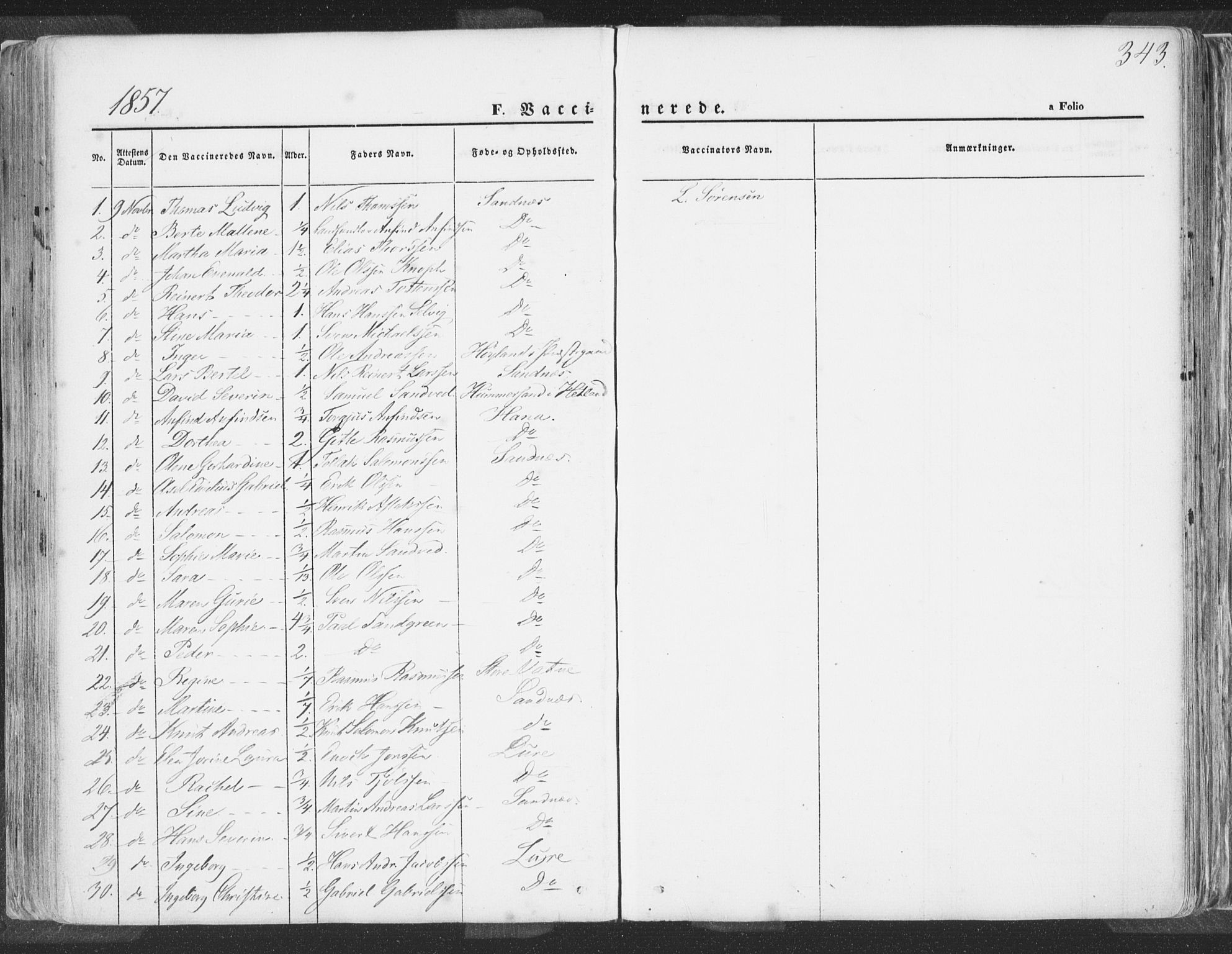 Høyland sokneprestkontor, SAST/A-101799/001/30BA/L0009: Parish register (official) no. A 9.2, 1857-1877, p. 343