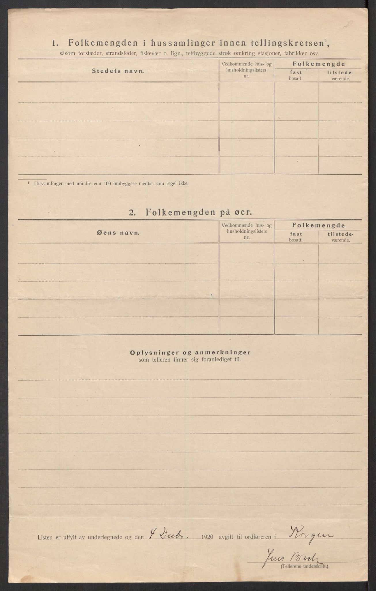 SAT, 1920 census for Korgen, 1920, p. 11