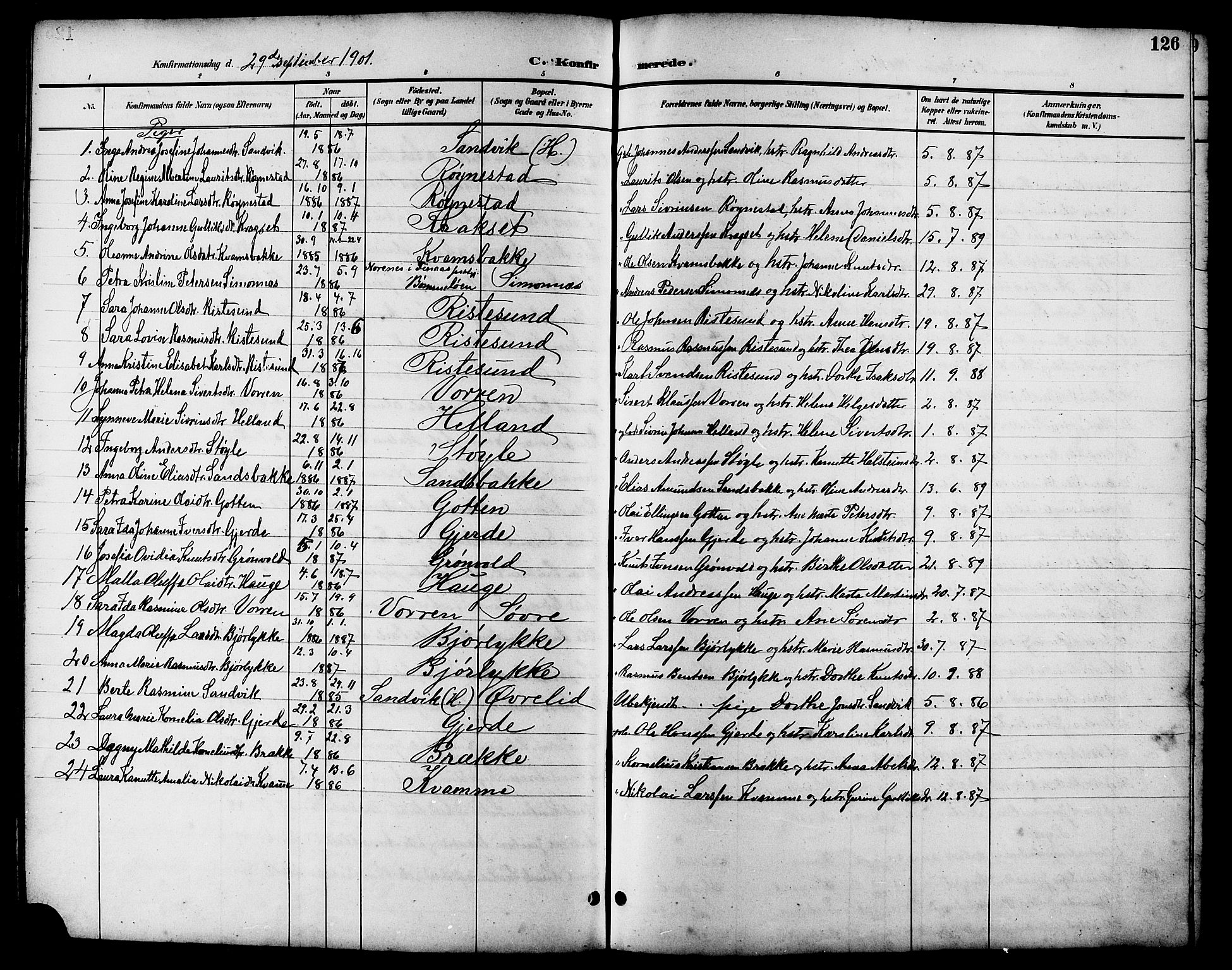 Ministerialprotokoller, klokkerbøker og fødselsregistre - Møre og Romsdal, AV/SAT-A-1454/503/L0049: Parish register (copy) no. 503C04, 1894-1915, p. 126