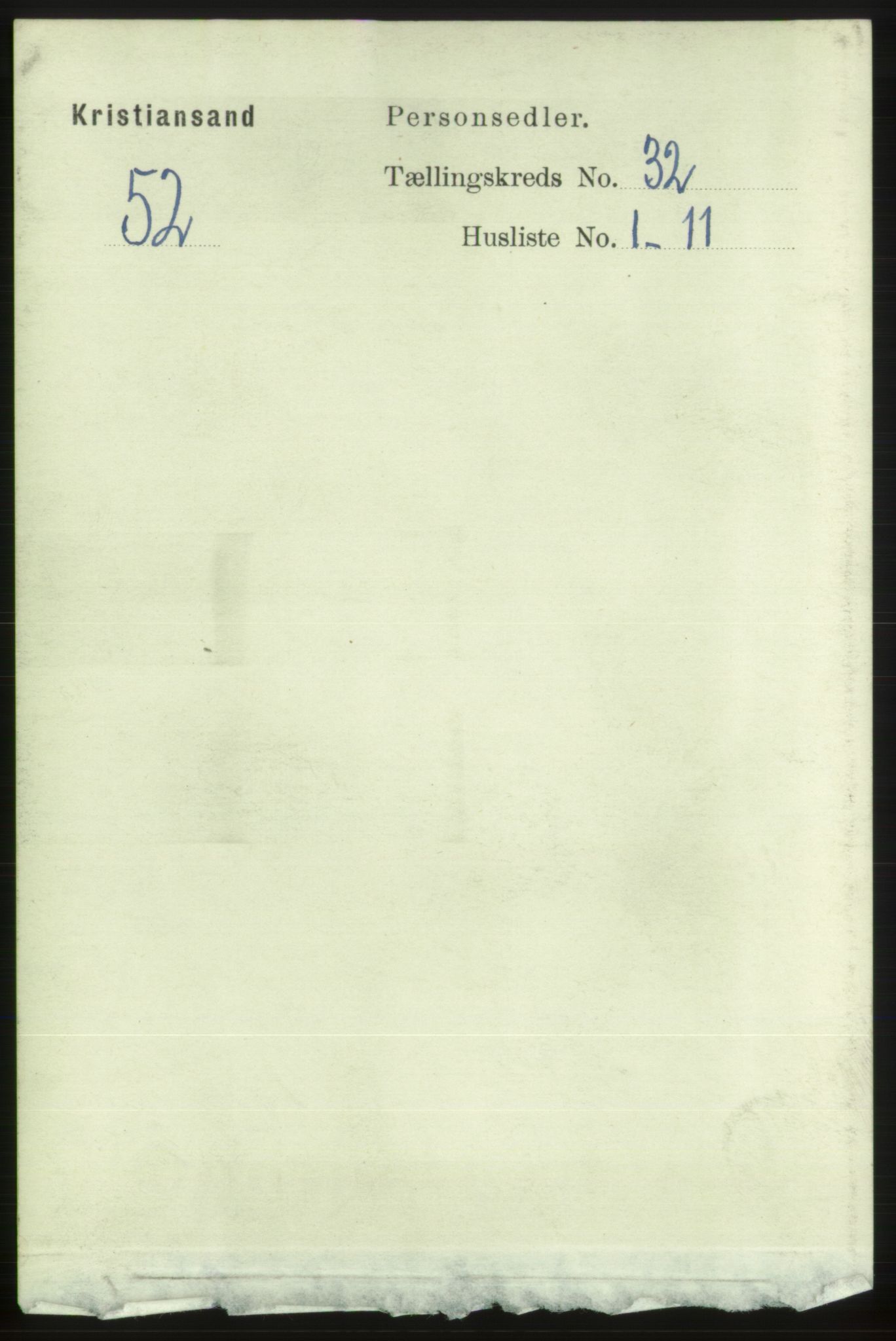 RA, 1891 census for 1001 Kristiansand, 1891, p. 10248