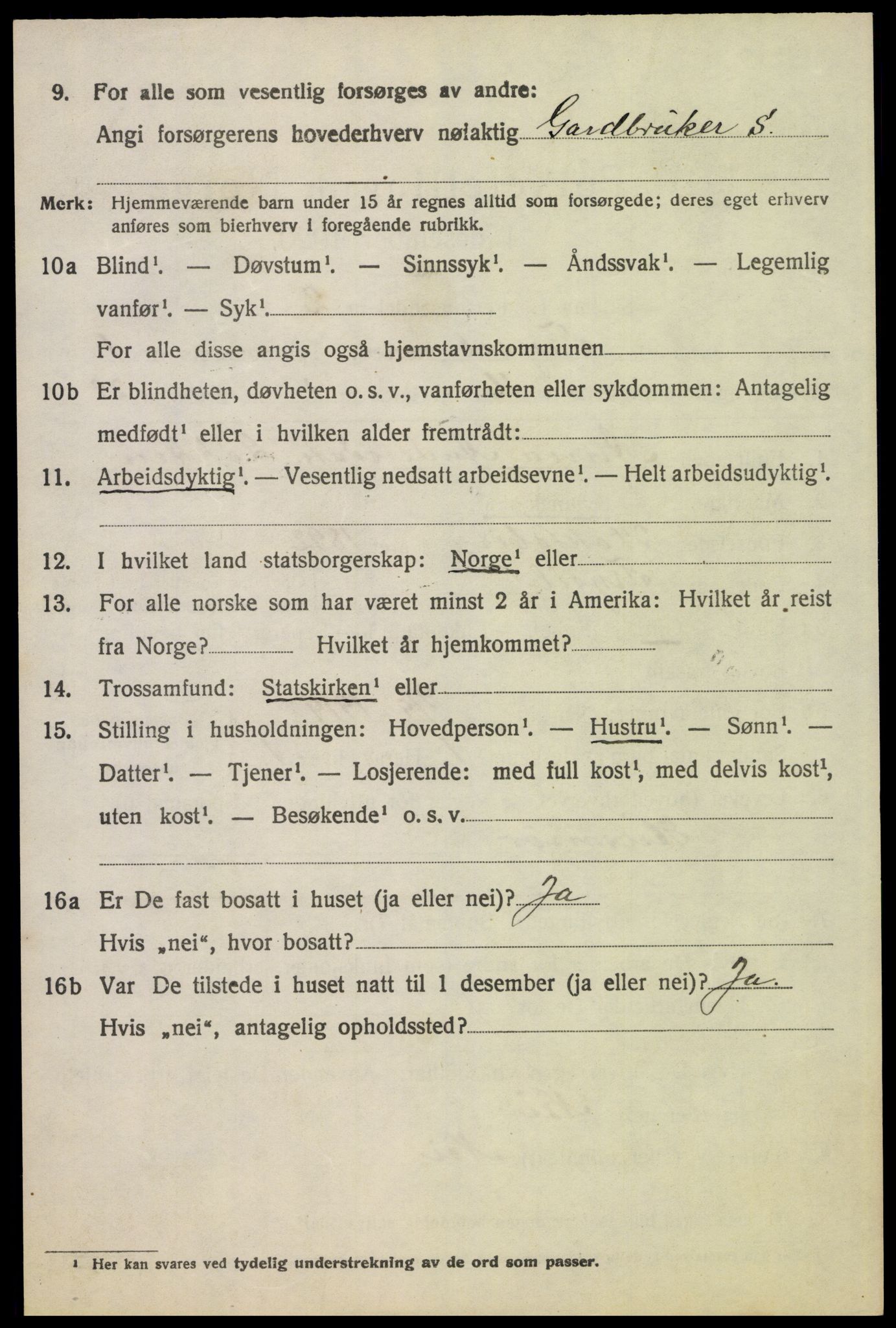 SAH, 1920 census for Trysil, 1920, p. 2744