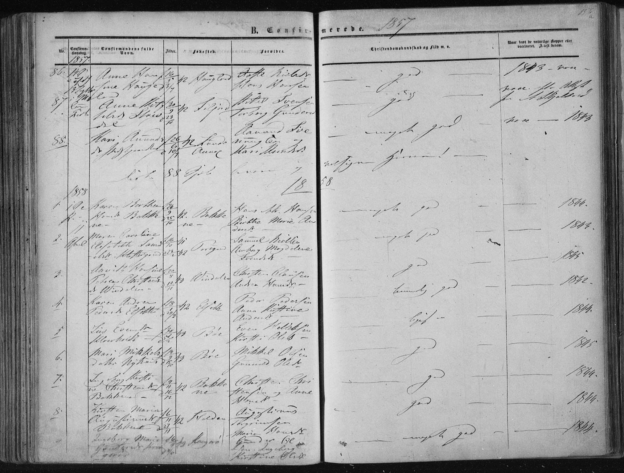 Solum kirkebøker, SAKO/A-306/F/Fa/L0007: Parish register (official) no. I 7, 1856-1864, p. 156