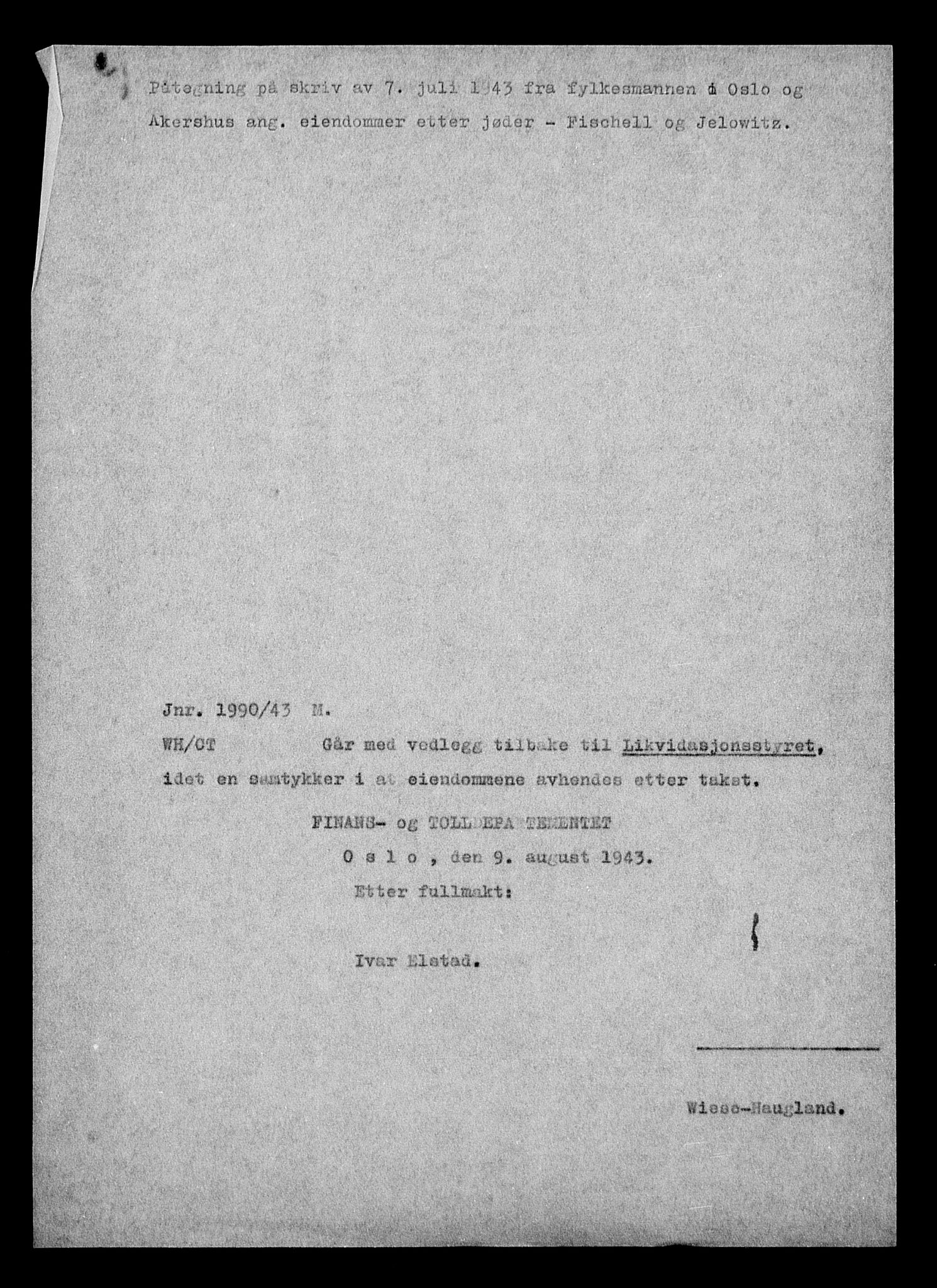 Justisdepartementet, Tilbakeføringskontoret for inndratte formuer, AV/RA-S-1564/H/Hc/Hcc/L0948: --, 1945-1947, p. 244