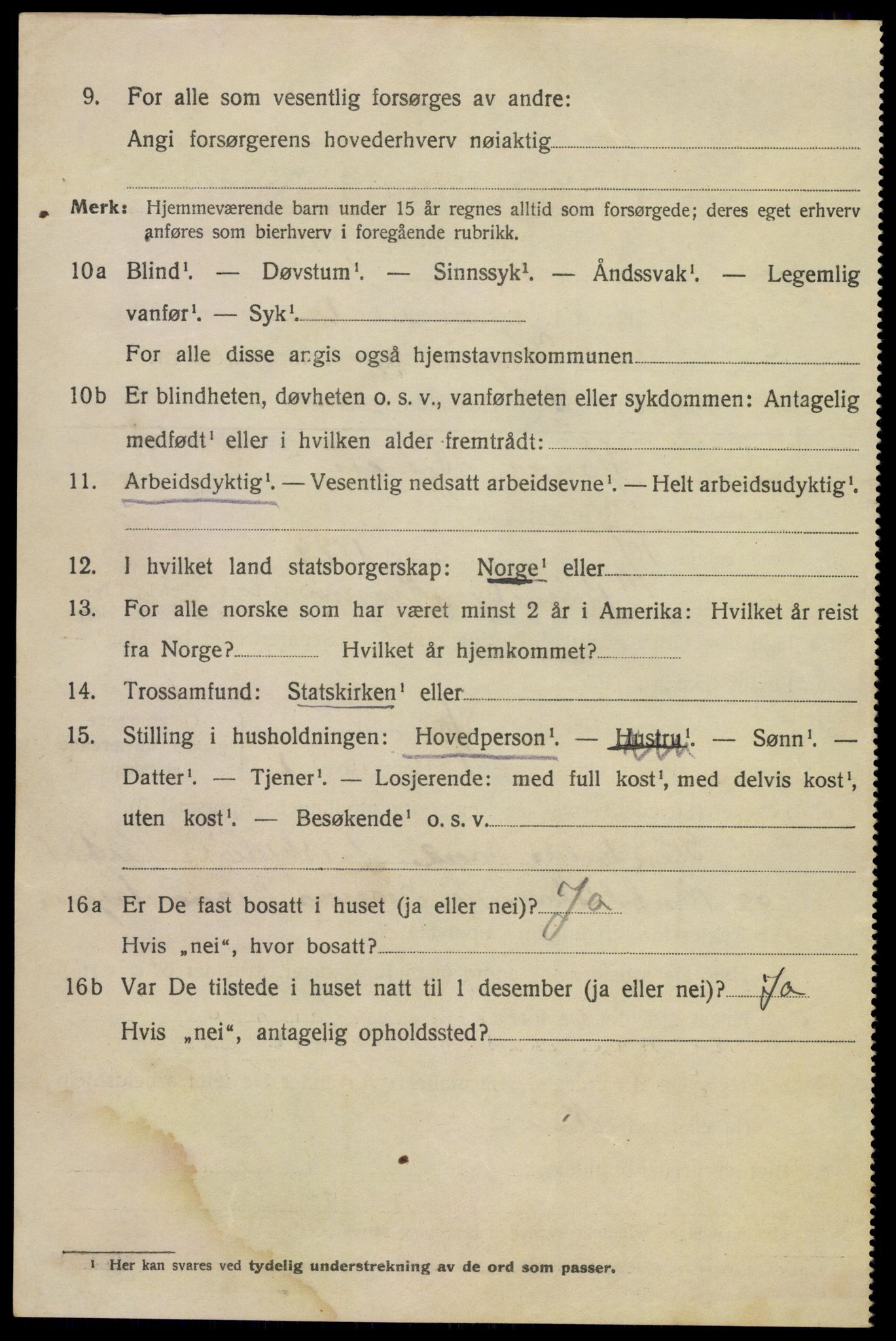 SAKO, 1920 census for Kragerø, 1920, p. 9012