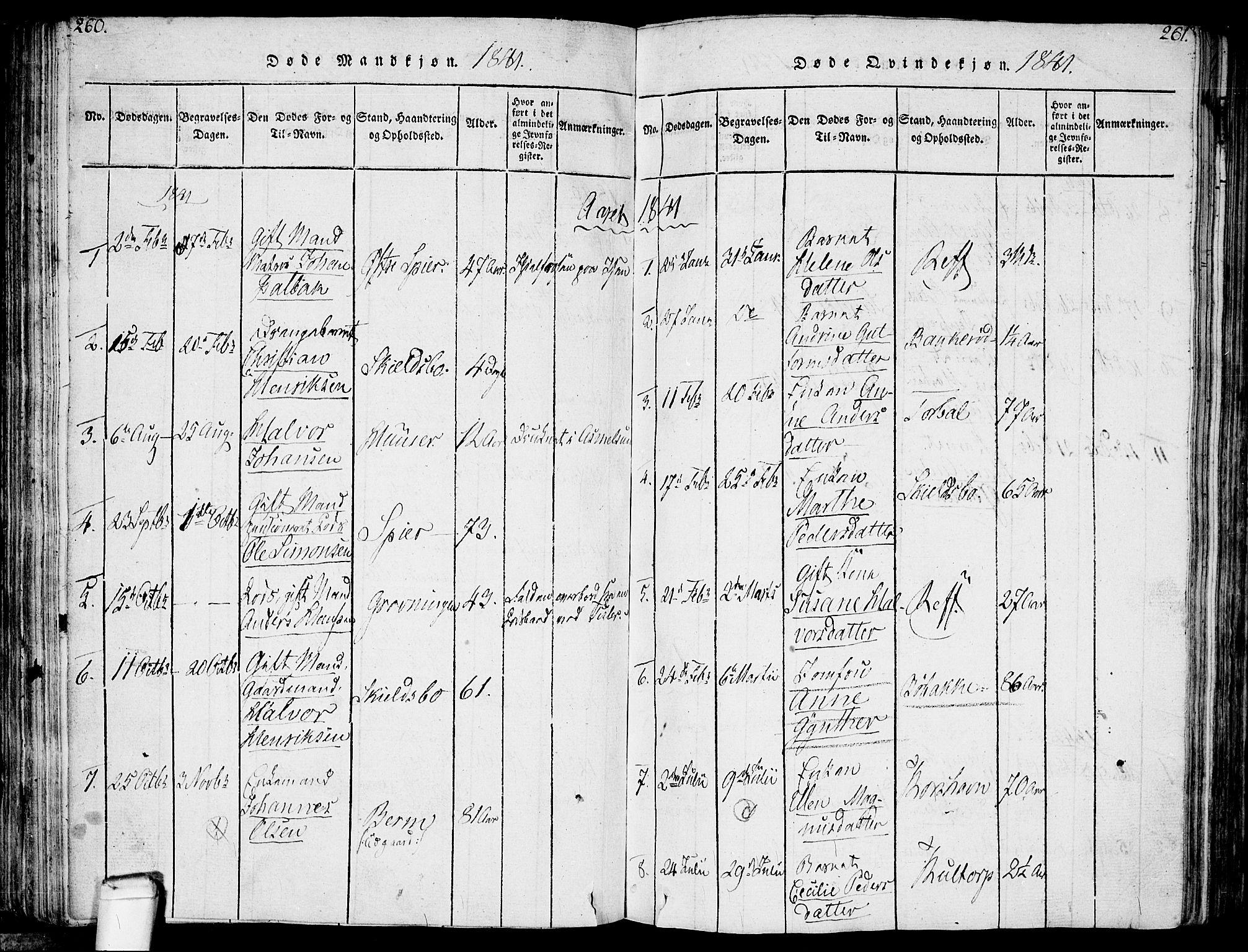 Hvaler prestekontor Kirkebøker, SAO/A-2001/F/Fa/L0005: Parish register (official) no. I 5, 1816-1845, p. 260-261