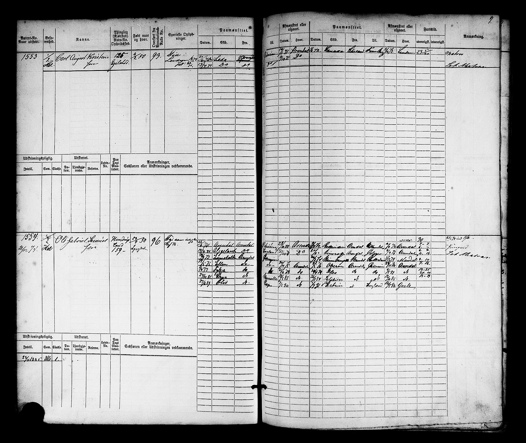 Farsund mønstringskrets, AV/SAK-2031-0017/F/Fb/L0017: Hovedrulle nr 1537-2300, Z-9, 1868-1904, p. 10