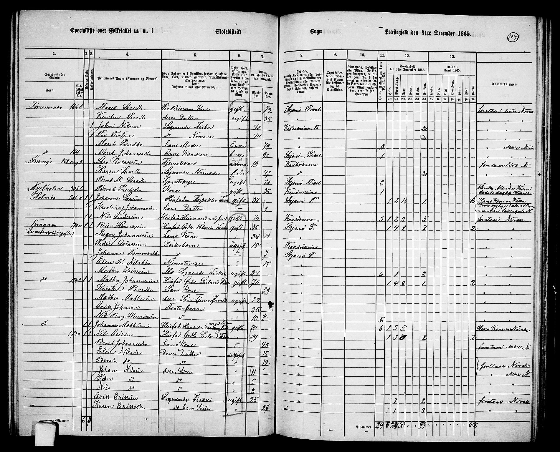 RA, 1865 census for Skjervøy, 1865, p. 69