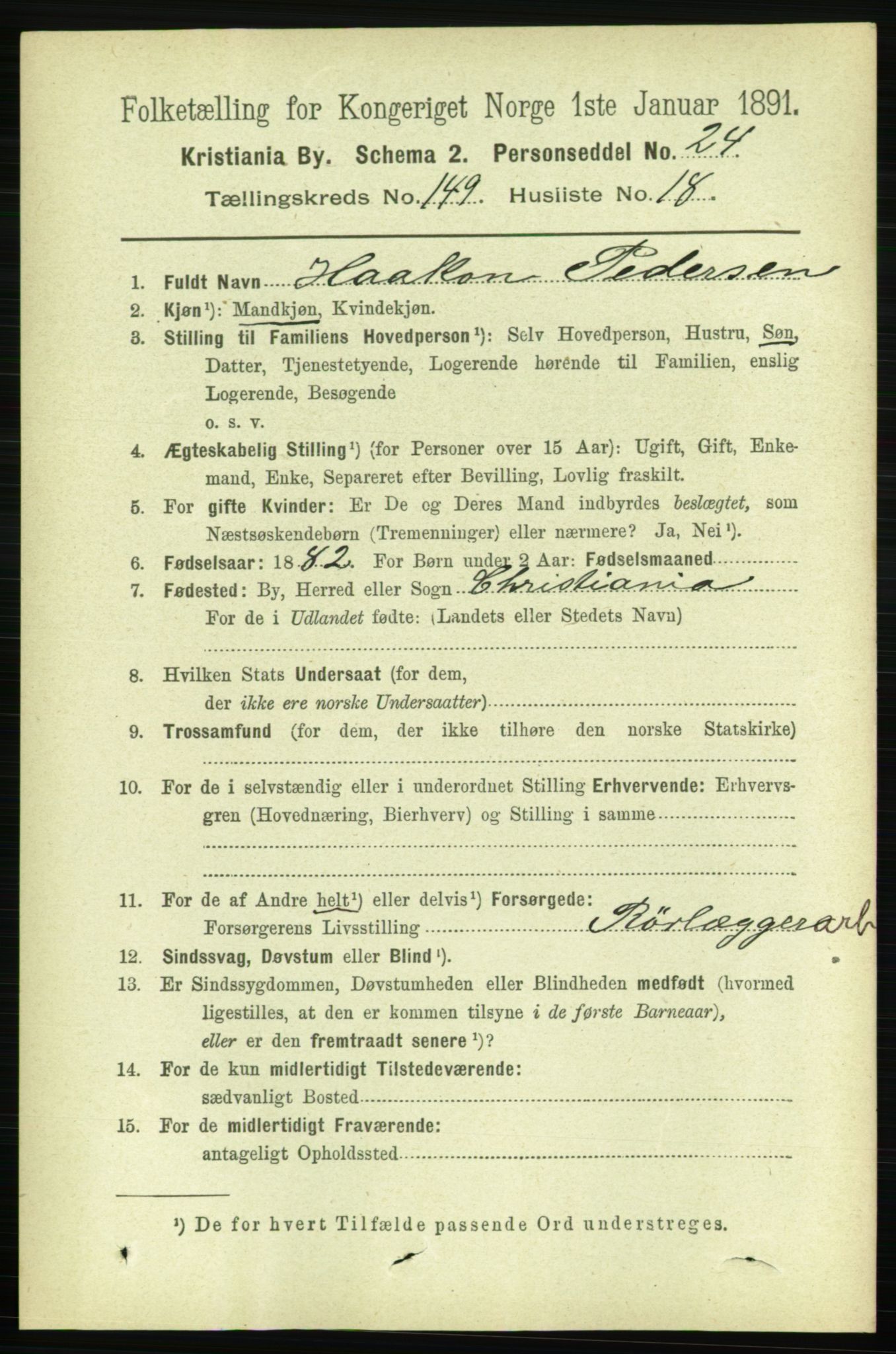 RA, 1891 census for 0301 Kristiania, 1891, p. 83517