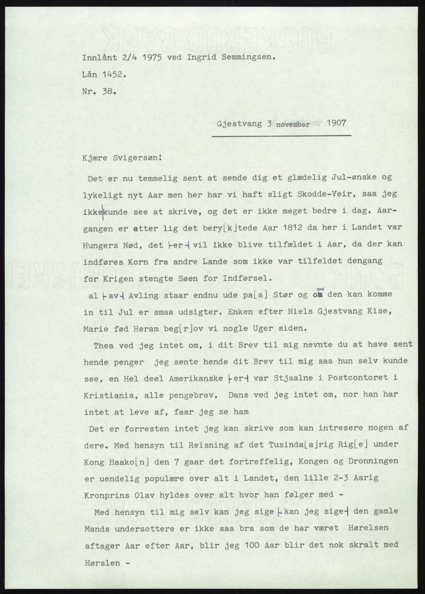 Samlinger til kildeutgivelse, Amerikabrevene, AV/RA-EA-4057/F/L0008: Innlån fra Hedmark: Gamkind - Semmingsen, 1838-1914, p. 345