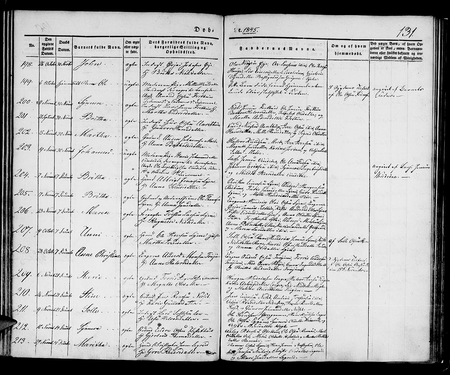 Lærdal sokneprestembete, AV/SAB-A-81201: Parish register (official) no. A 6, 1835-1849, p. 131