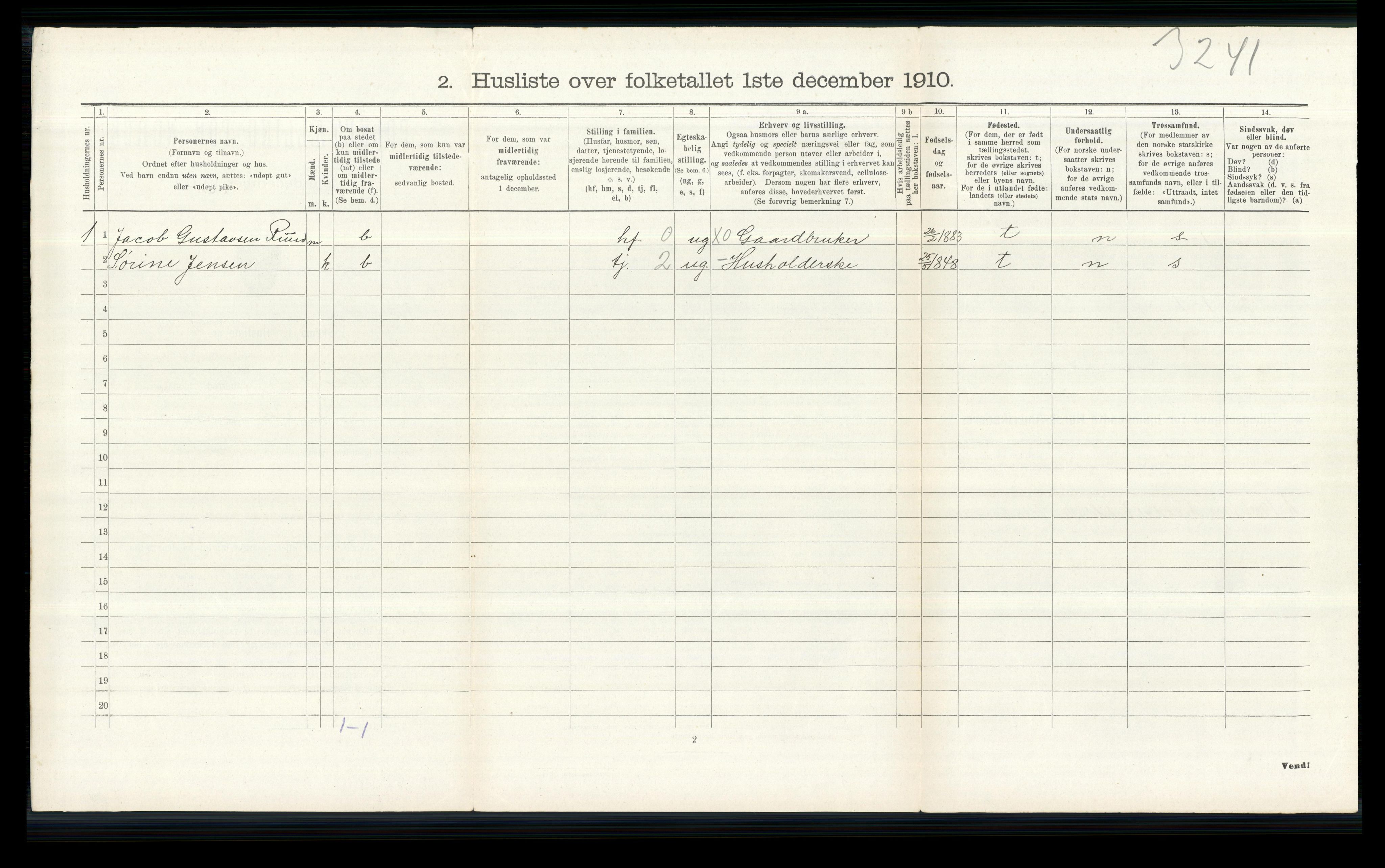 RA, 1910 census for Nittedal, 1910, p. 782