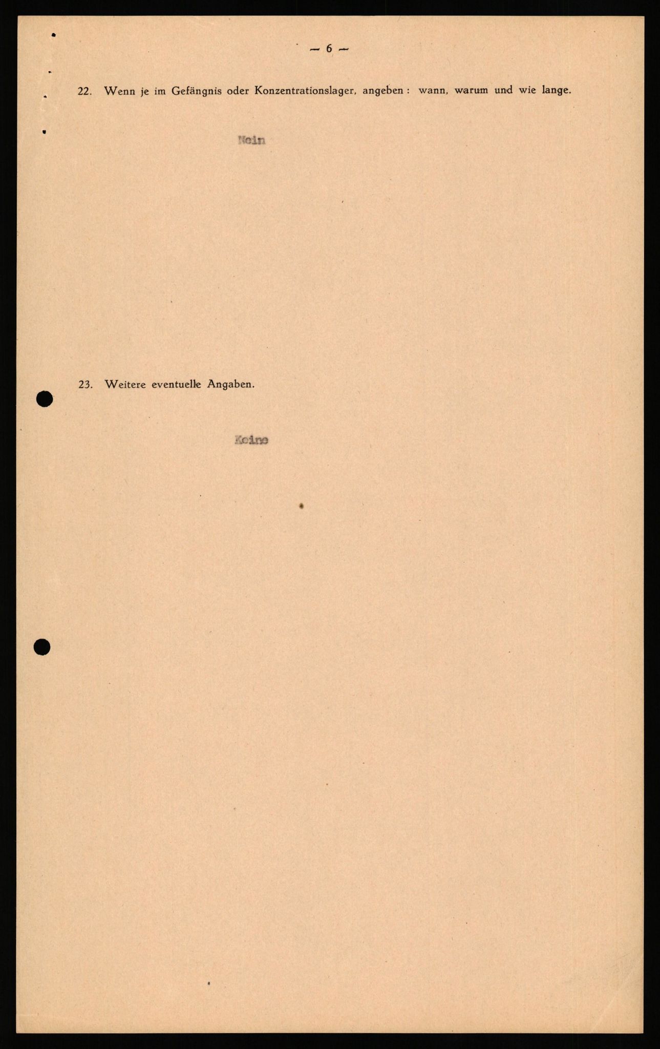 Forsvaret, Forsvarets overkommando II, AV/RA-RAFA-3915/D/Db/L0036: CI Questionaires. Tyske okkupasjonsstyrker i Norge. Tyskere., 1945-1946, p. 78