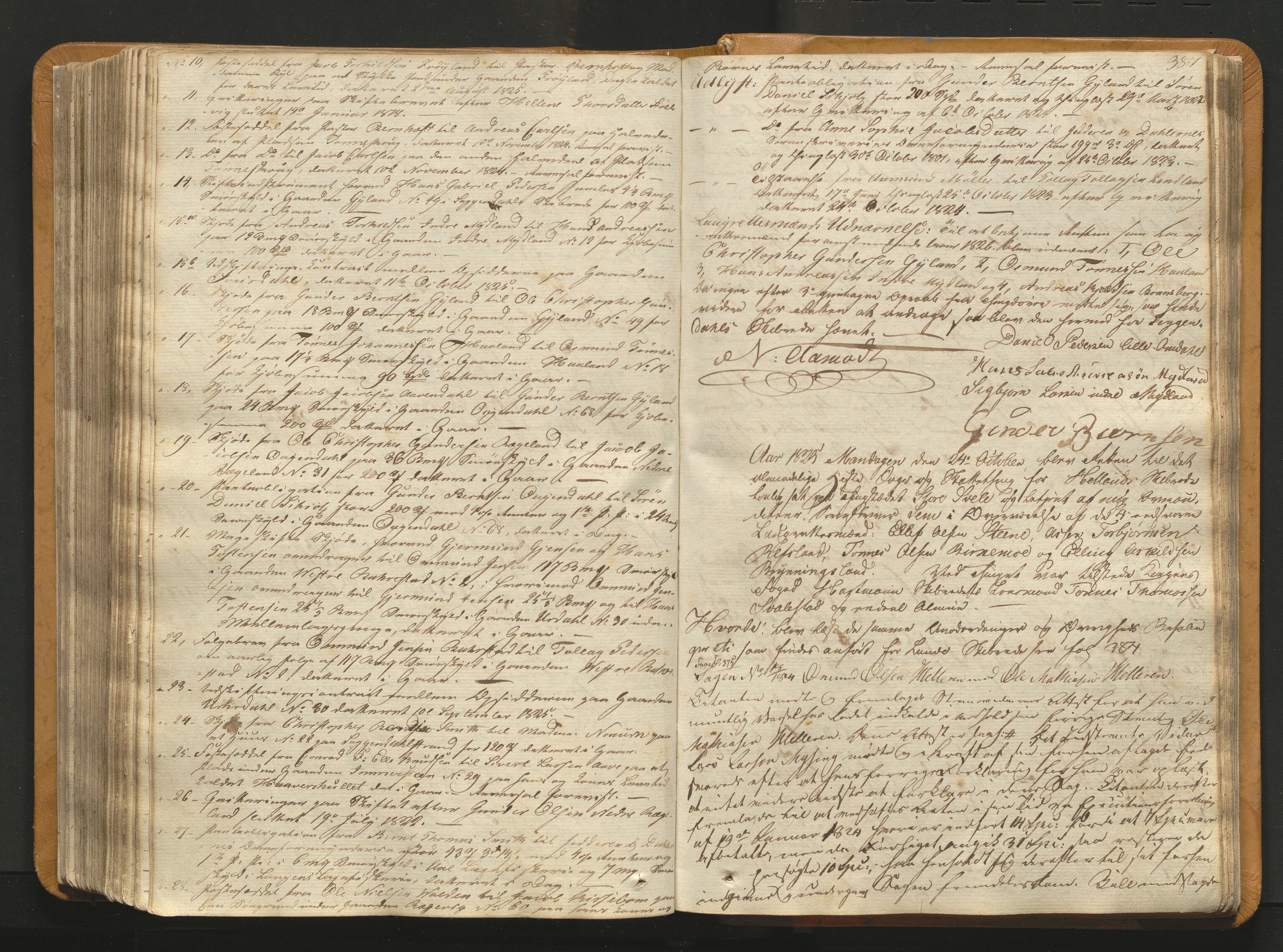 Jæren og Dalane sorenskriveri, AV/SAST-A-100306/3/30/30BAA/L0001: Tingbok for Dalane, 1820-1828, p. 386b-387a