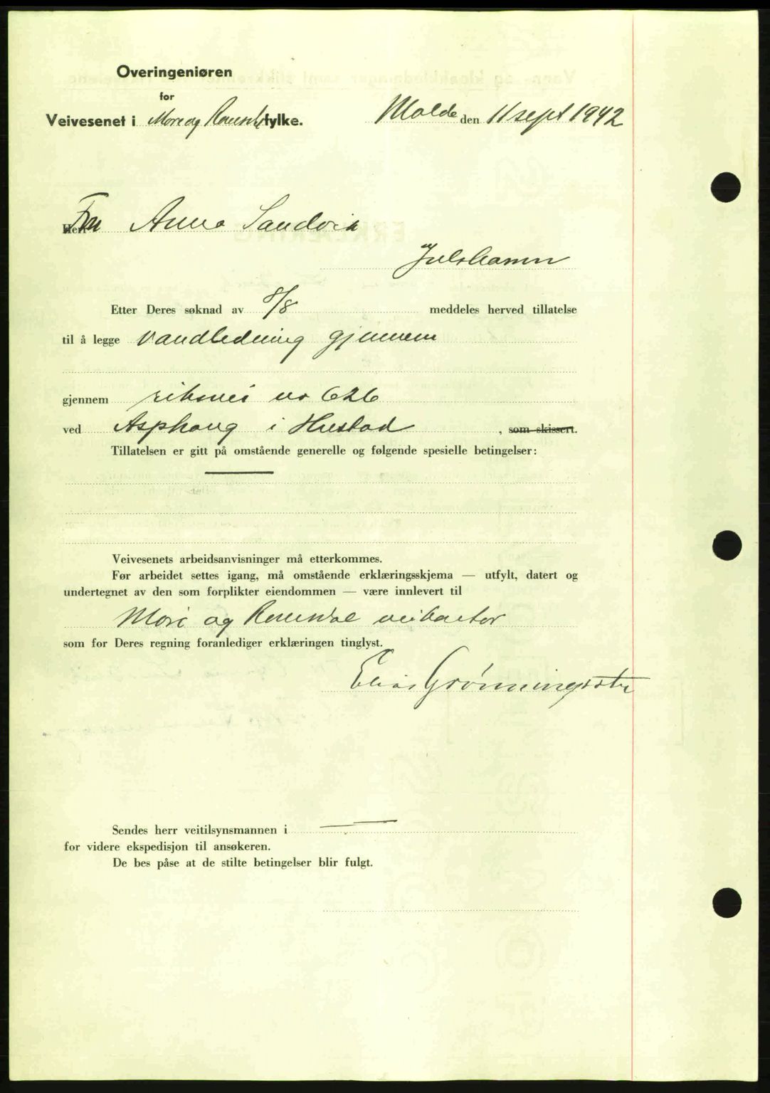 Romsdal sorenskriveri, AV/SAT-A-4149/1/2/2C: Mortgage book no. A12, 1942-1942, Diary no: : 1868/1942