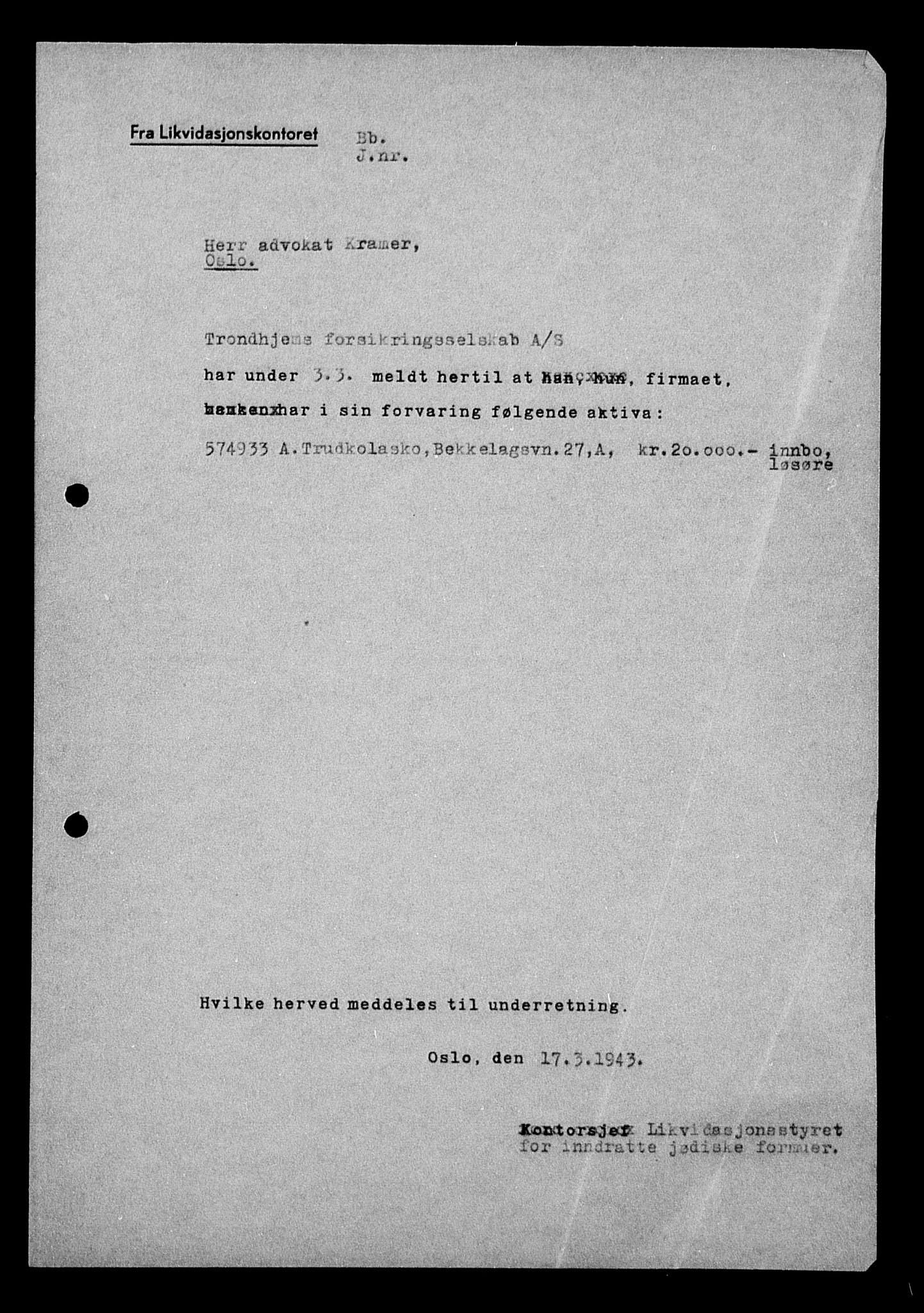 Justisdepartementet, Tilbakeføringskontoret for inndratte formuer, AV/RA-S-1564/H/Hc/Hcc/L0984: --, 1945-1947, p. 564