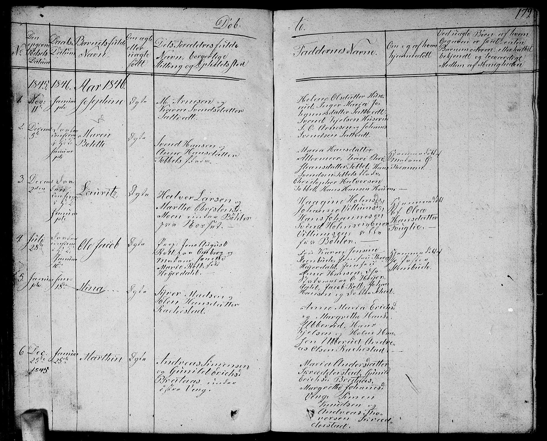 Enebakk prestekontor Kirkebøker, AV/SAO-A-10171c/G/Ga/L0003: Parish register (copy) no. I 3, 1833-1849, p. 179