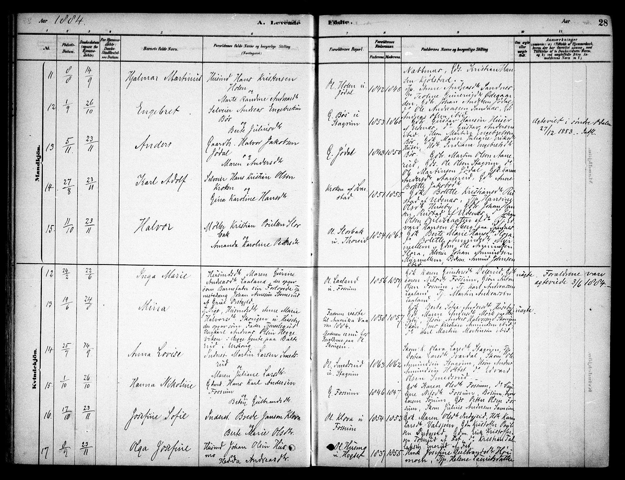 Aurskog prestekontor Kirkebøker, AV/SAO-A-10304a/F/Fb/L0001: Parish register (official) no. II 1, 1878-1909, p. 28