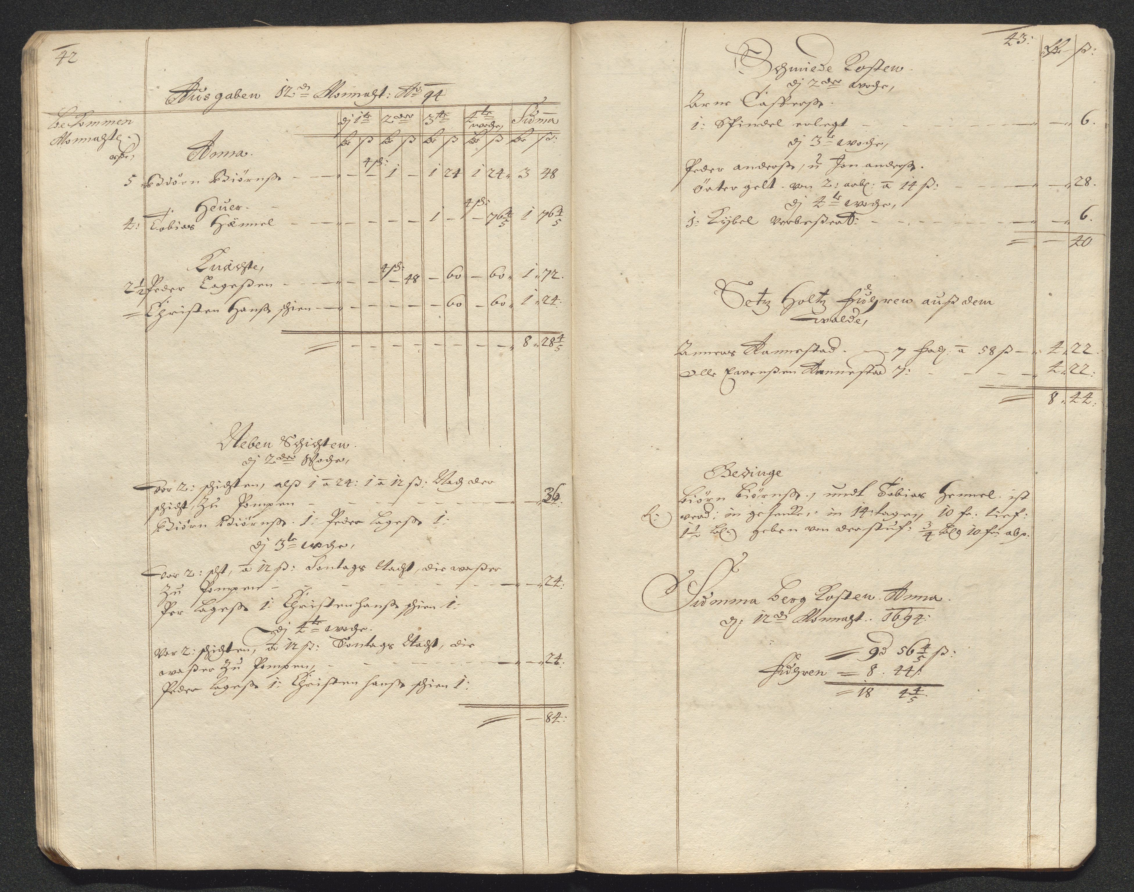 Kongsberg Sølvverk 1623-1816, AV/SAKO-EA-3135/001/D/Dc/Dcd/L0067: Utgiftsregnskap for gruver m.m. , 1694, p. 522