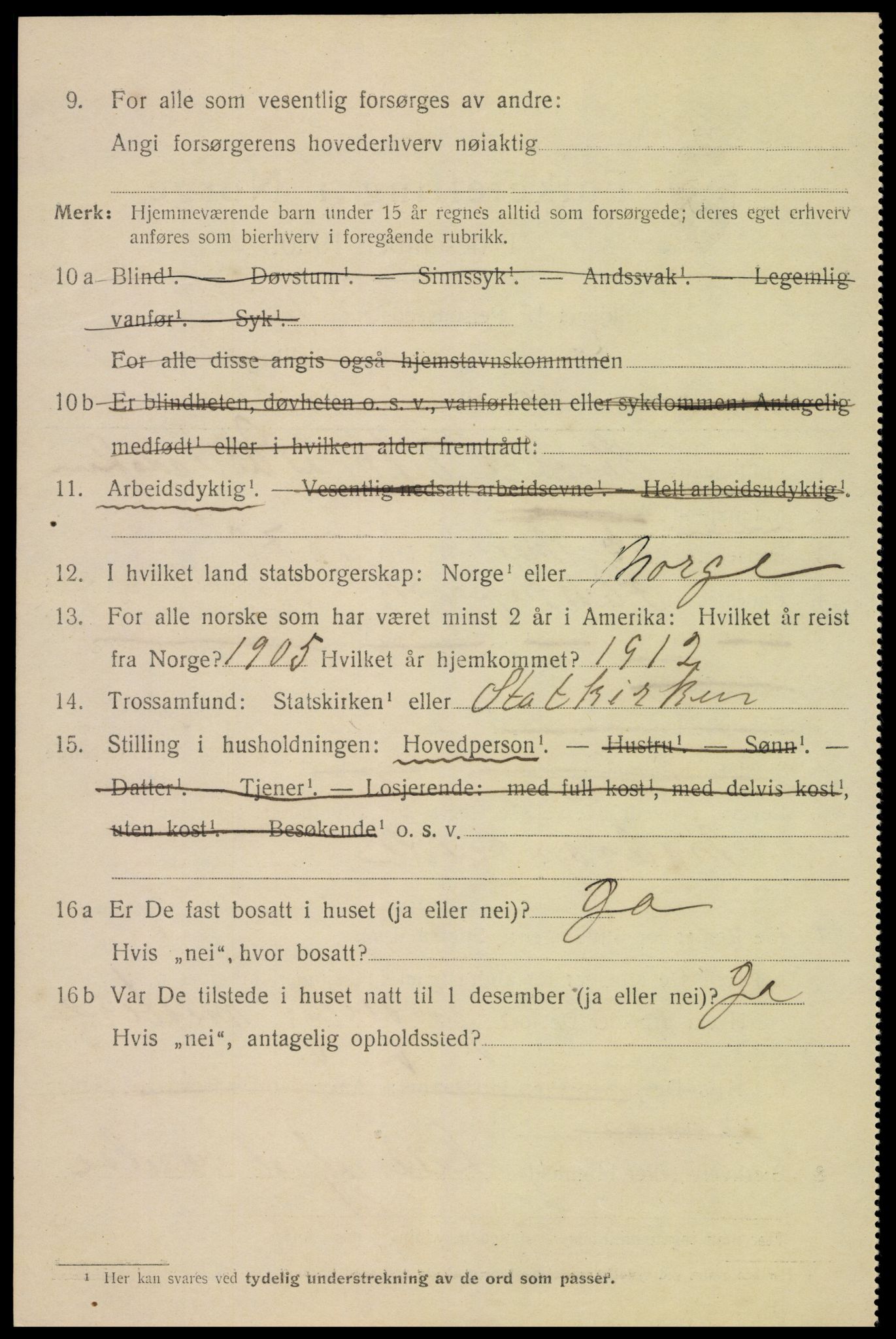 SAK, 1920 census for Flekkefjord, 1920, p. 5465