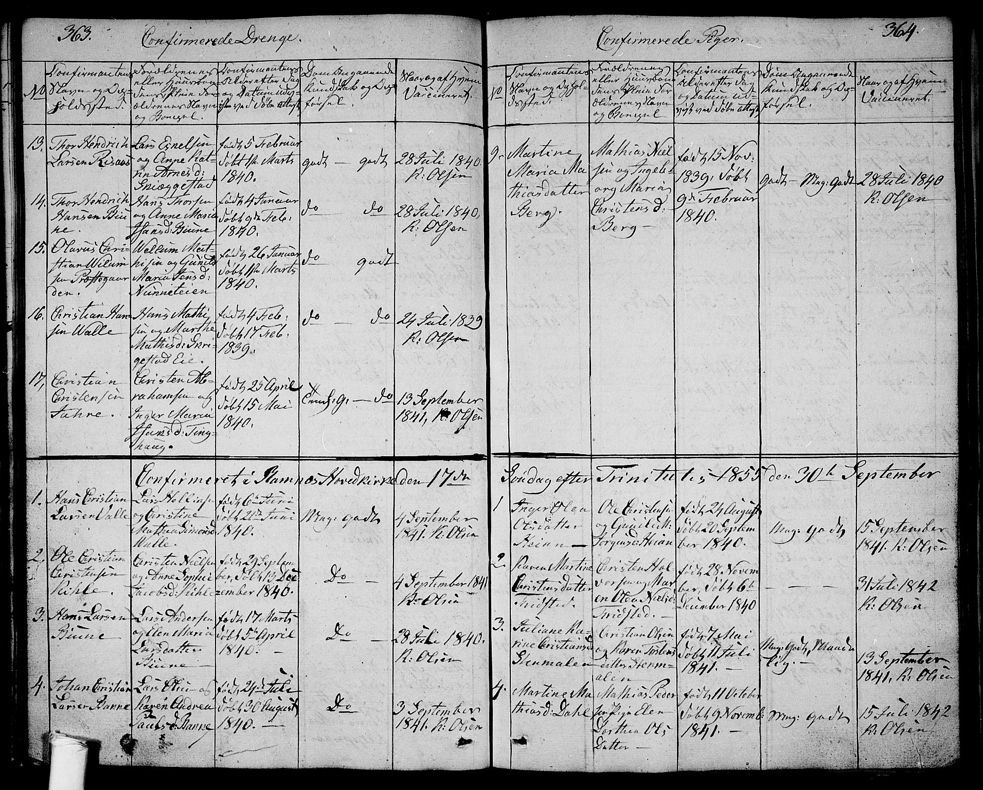 Ramnes kirkebøker, SAKO/A-314/G/Ga/L0002: Parish register (copy) no. I 2, 1848-1870, p. 363-364