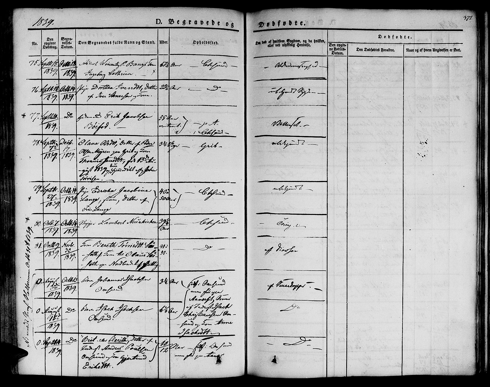 Ministerialprotokoller, klokkerbøker og fødselsregistre - Møre og Romsdal, AV/SAT-A-1454/572/L0843: Parish register (official) no. 572A06, 1832-1842, p. 372