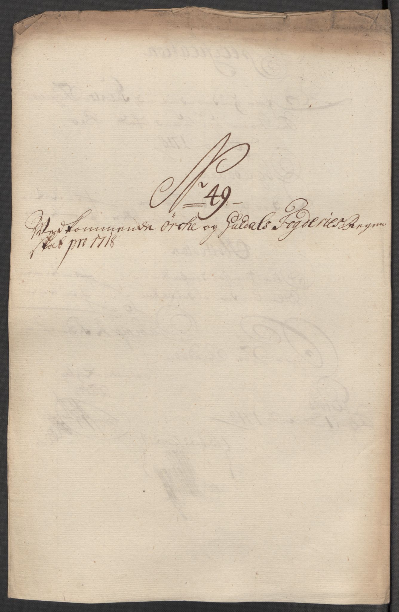 Rentekammeret inntil 1814, Reviderte regnskaper, Fogderegnskap, AV/RA-EA-4092/R60/L3972: Fogderegnskap Orkdal og Gauldal, 1718, p. 53