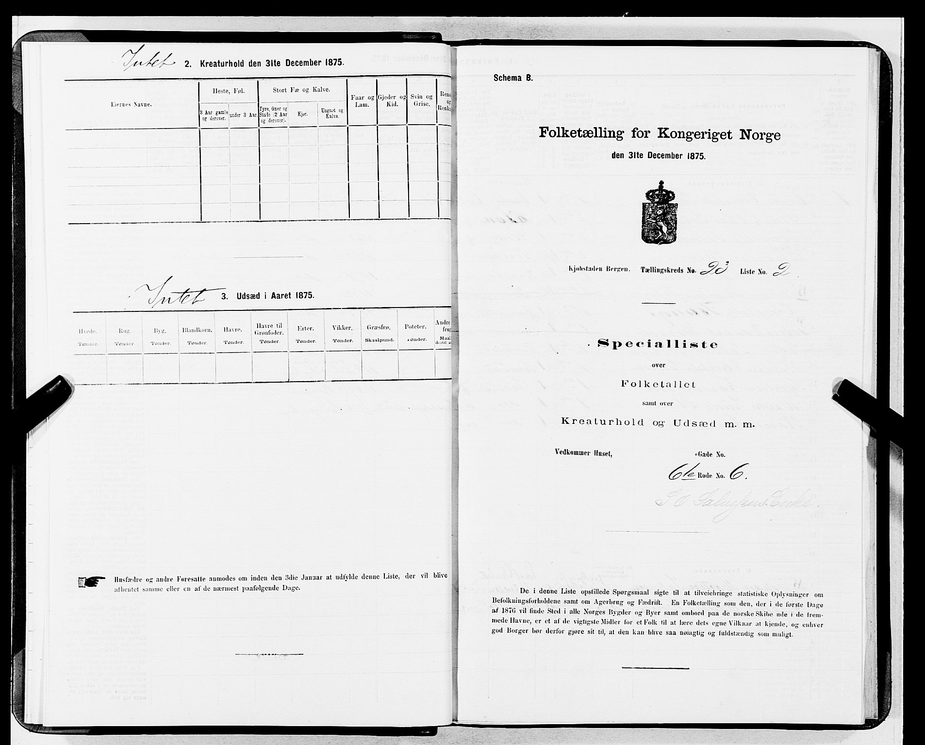 SAB, 1875 census for 1301 Bergen, 1875, p. 1176