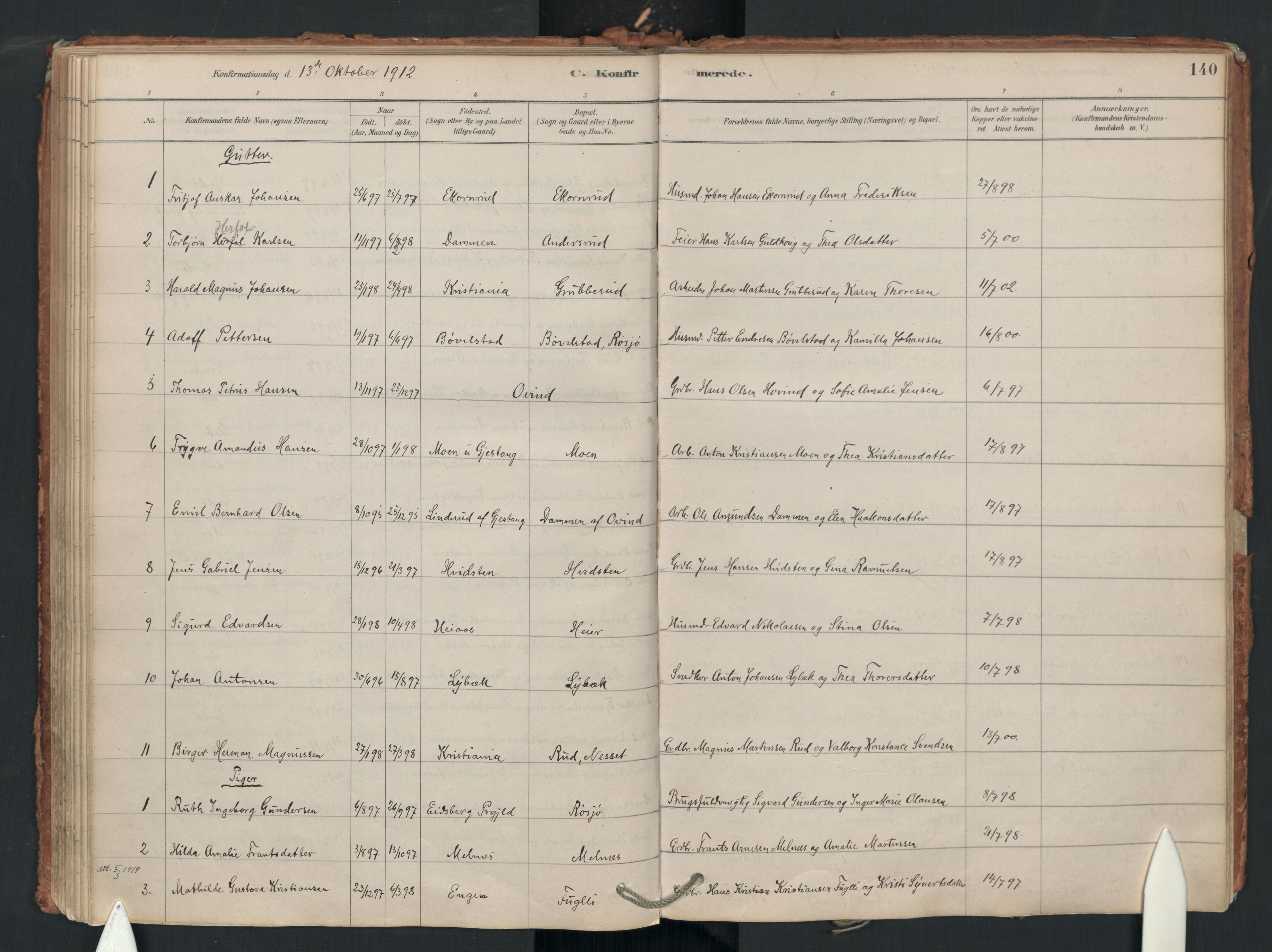 Enebakk prestekontor Kirkebøker, AV/SAO-A-10171c/F/Fa/L0018: Parish register (official) no. I 18, 1877-1930, p. 140