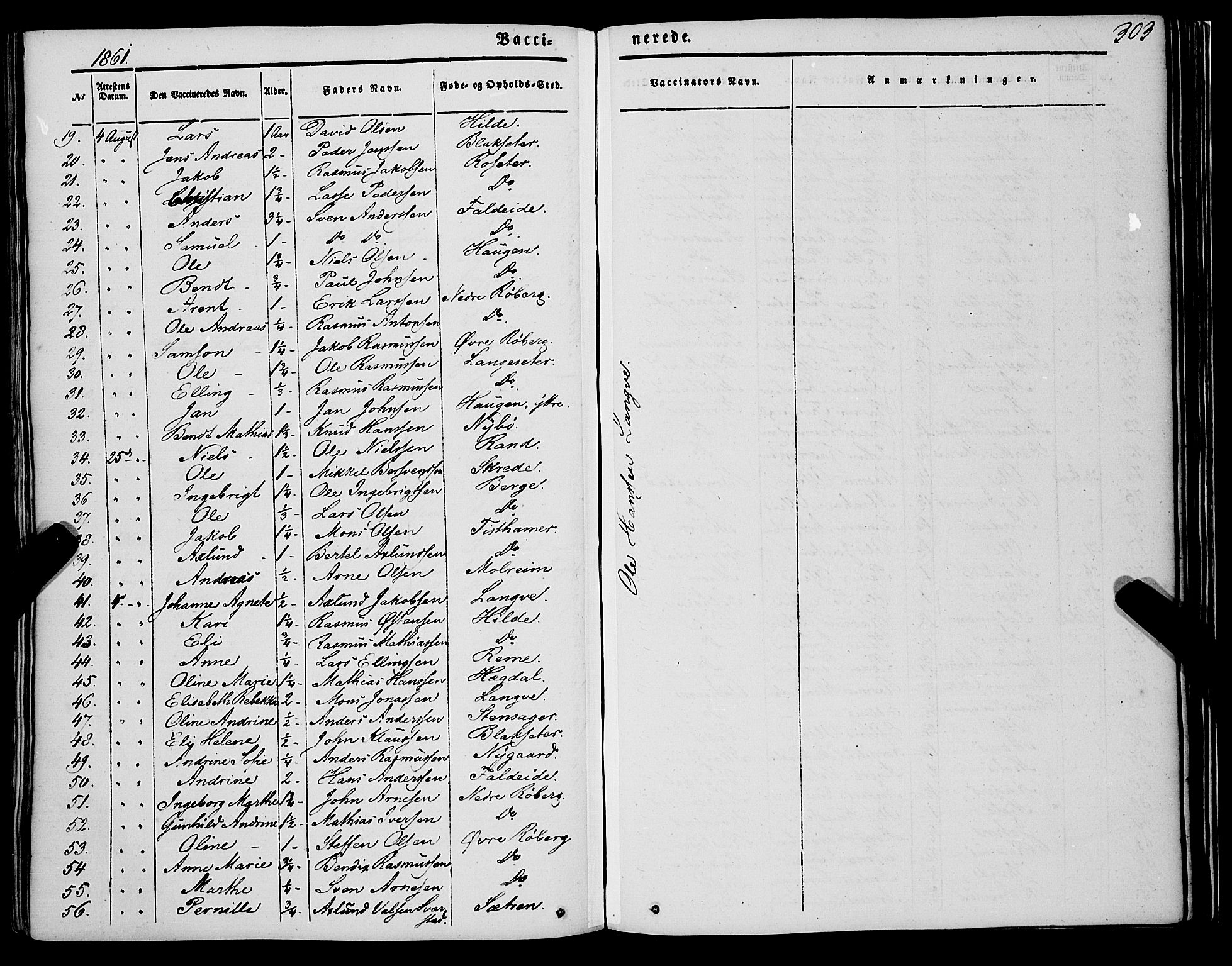 Innvik sokneprestembete, SAB/A-80501: Parish register (official) no. A 5, 1847-1865, p. 303