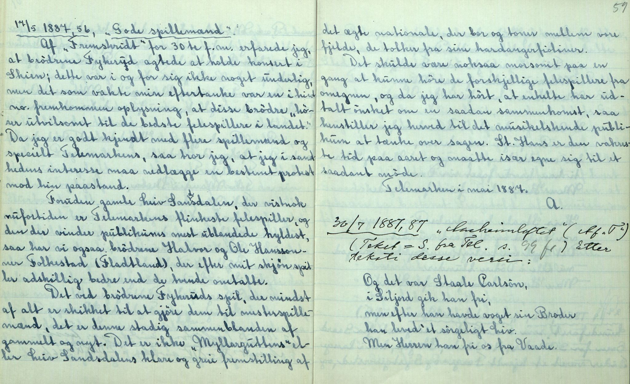 Rikard Berge, TEMU/TGM-A-1003/F/L0013/0018: 451-470 / 468 H. etc. Tvedten i "Fremskr." 1885-91, 1943-1944, p. 58-59