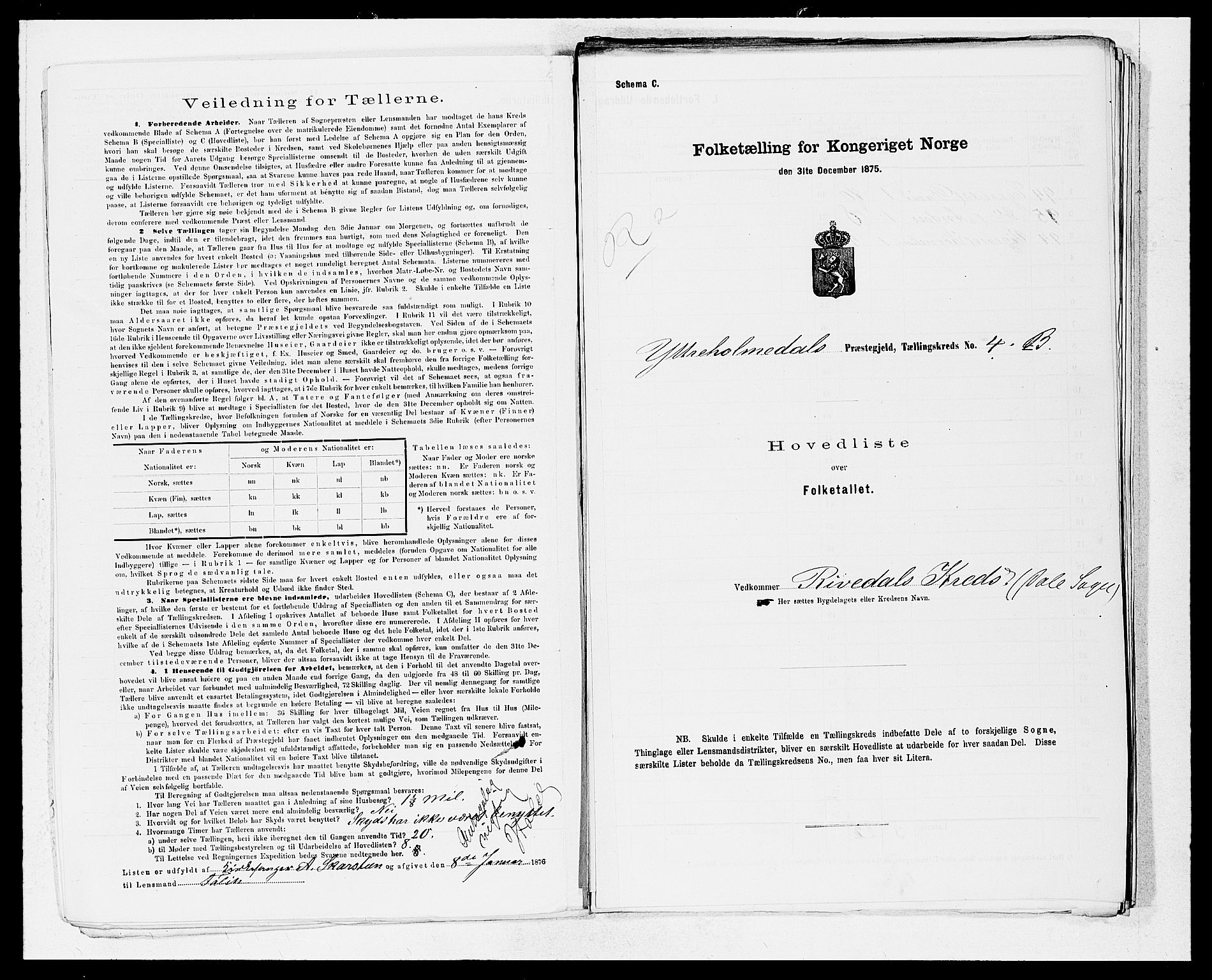 SAB, 1875 census for 1429P Ytre Holmedal, 1875, p. 10