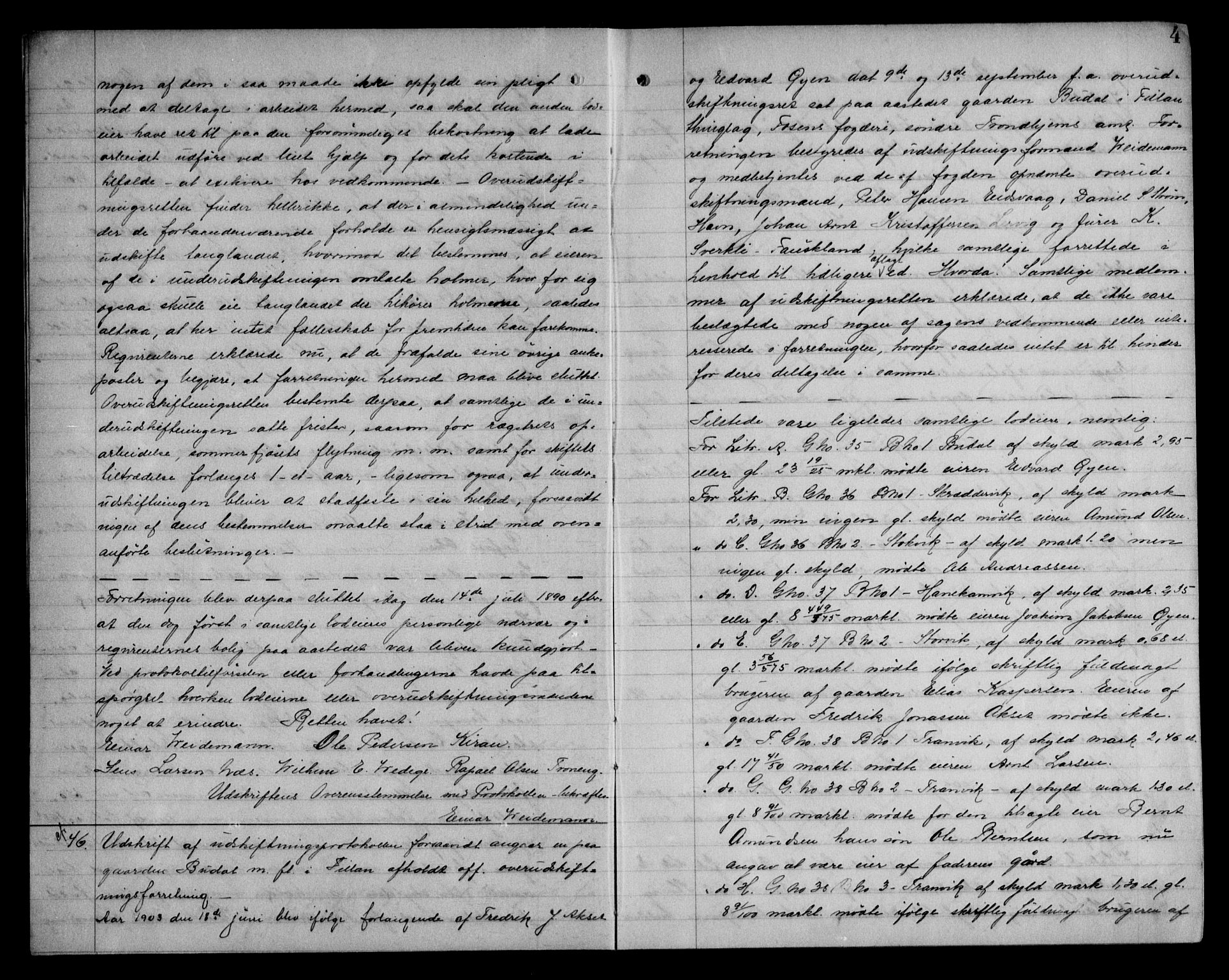 Fosen sorenskriveri, AV/SAT-A-1107/1/2/2C/L0040: Mortgage book no. 31, 1906-1907, p. 4