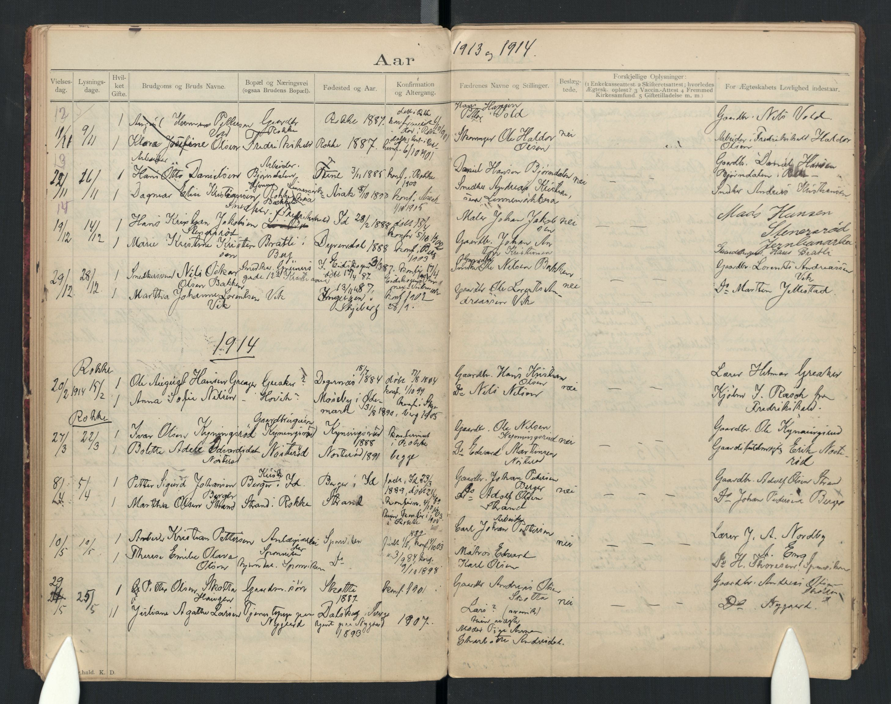 Berg prestekontor Kirkebøker, AV/SAO-A-10902/H/Ha/L0001a: Banns register no. I 1a, 1894-1922